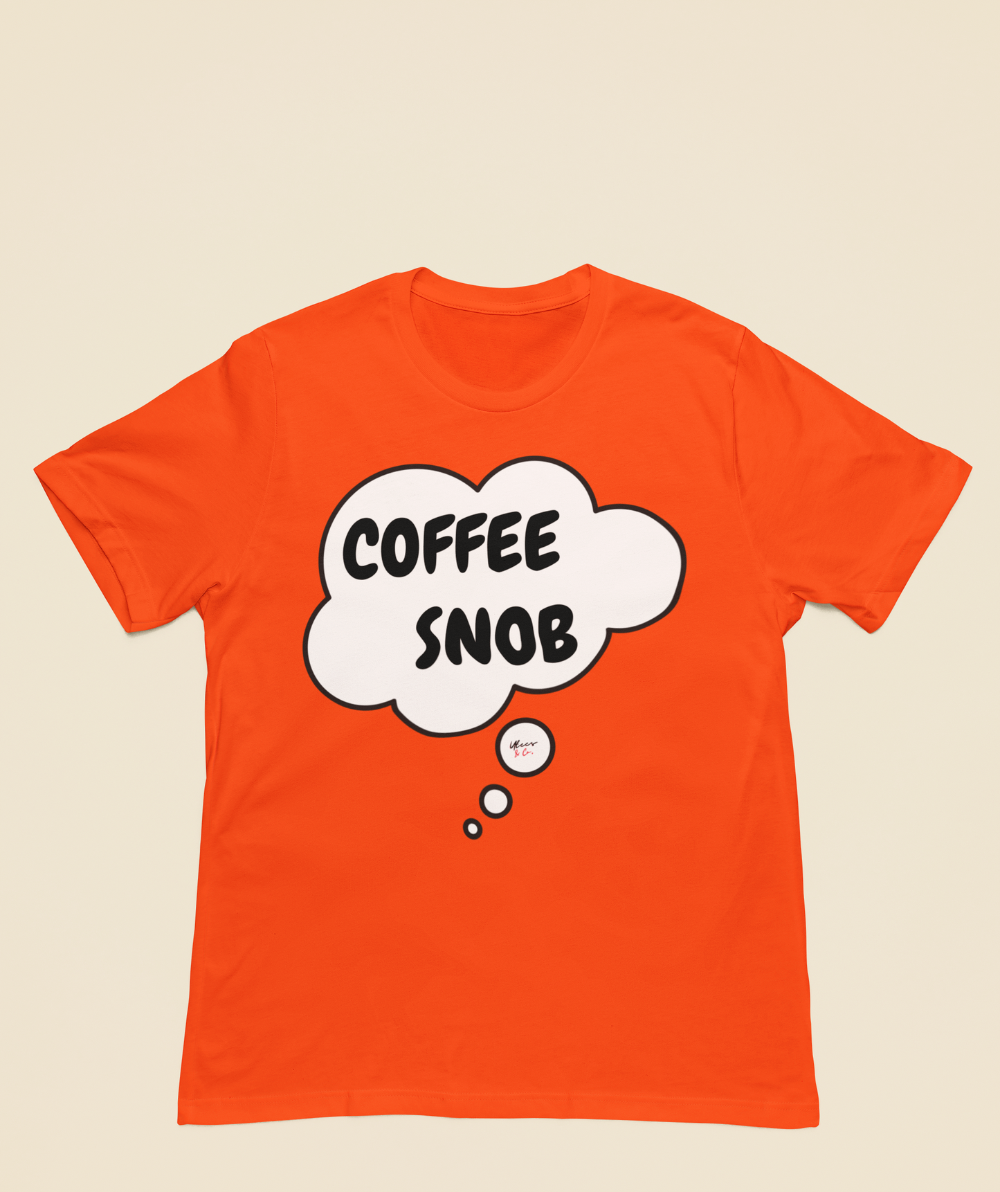 COFFEE SNOB T-SHIRT IN THOUGHT BUBBLE UNISEX TEE FUNNY T SHIRTS GIFT FOR COFFEE DRINKERS SHIRT FOR WOMEN TSHIRT FOR MEN CAFFEINE LOVERS