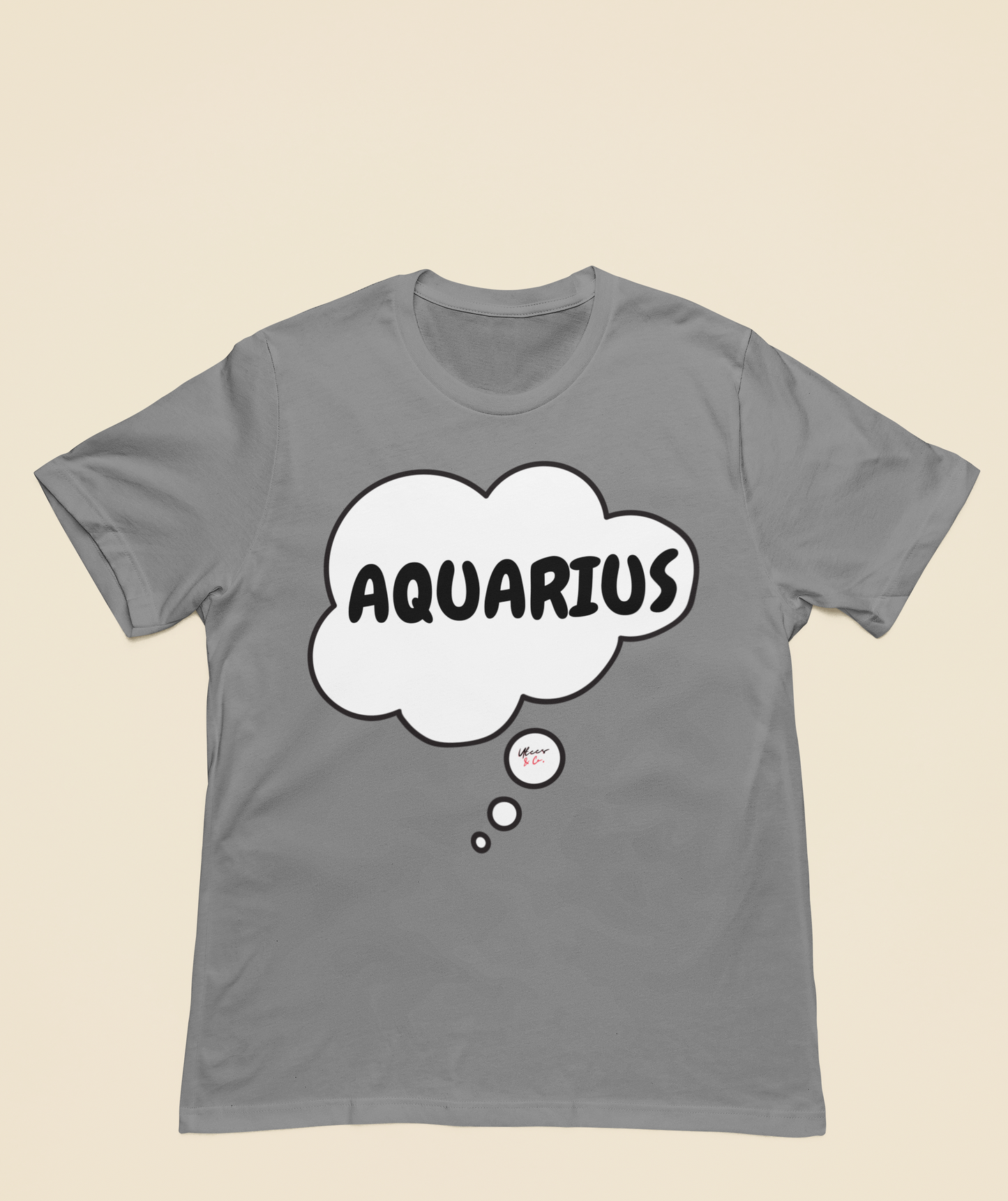 AQUARIUS ZODIAC SIGN T-SHIRT IN THOUGHT BUBBLE AQUARIUS SIGN HOROSCOPE T SHIRT AQUARIUS BIRTHDAY SIGN BIRTHDAY GIFT TSHIRT