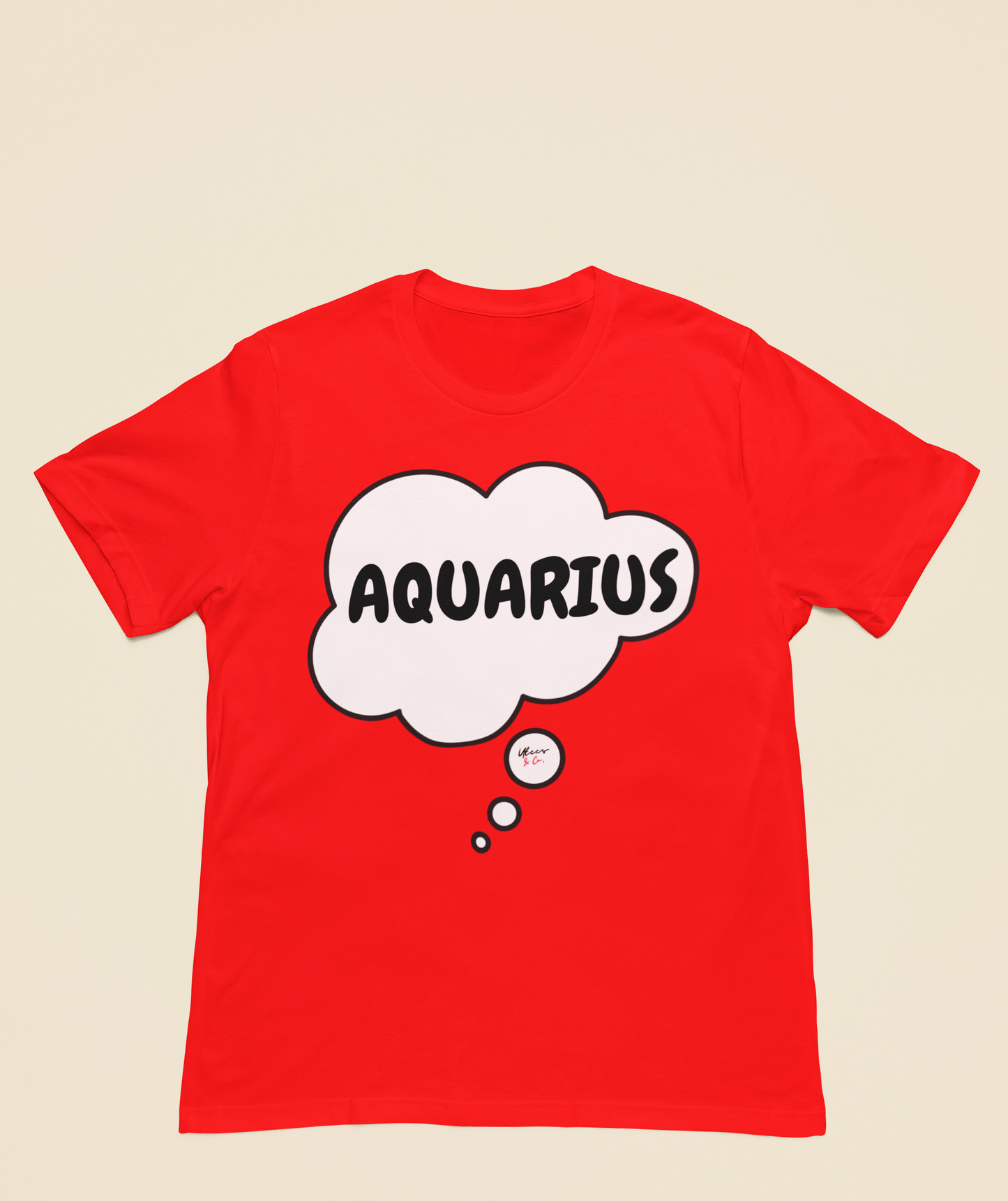 AQUARIUS ZODIAC SIGN T-SHIRT IN THOUGHT BUBBLE AQUARIUS SIGN HOROSCOPE T SHIRT AQUARIUS BIRTHDAY SIGN BIRTHDAY GIFT TSHIRT