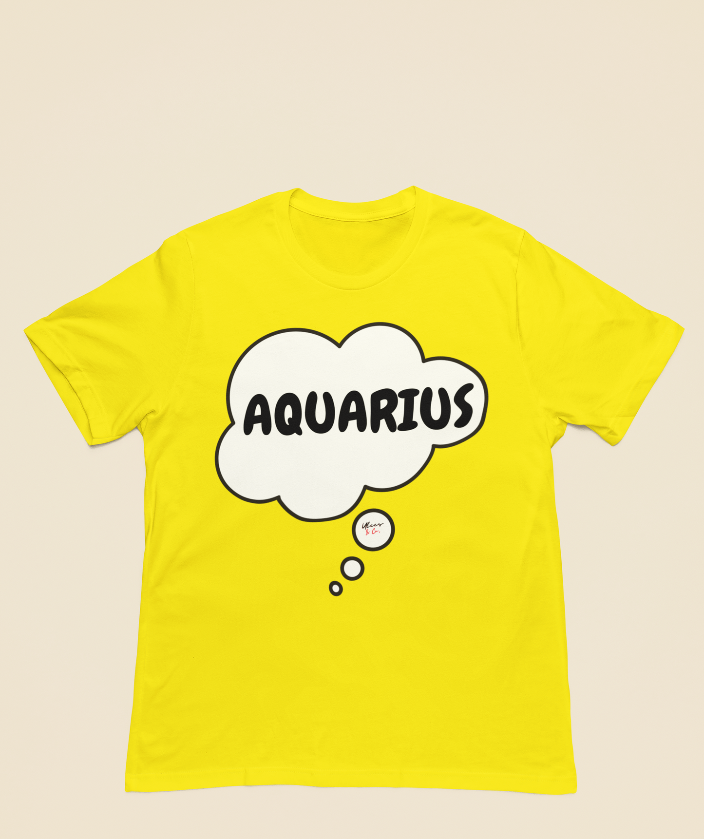 AQUARIUS ZODIAC SIGN T-SHIRT IN THOUGHT BUBBLE AQUARIUS SIGN HOROSCOPE T SHIRT AQUARIUS BIRTHDAY SIGN BIRTHDAY GIFT TSHIRT