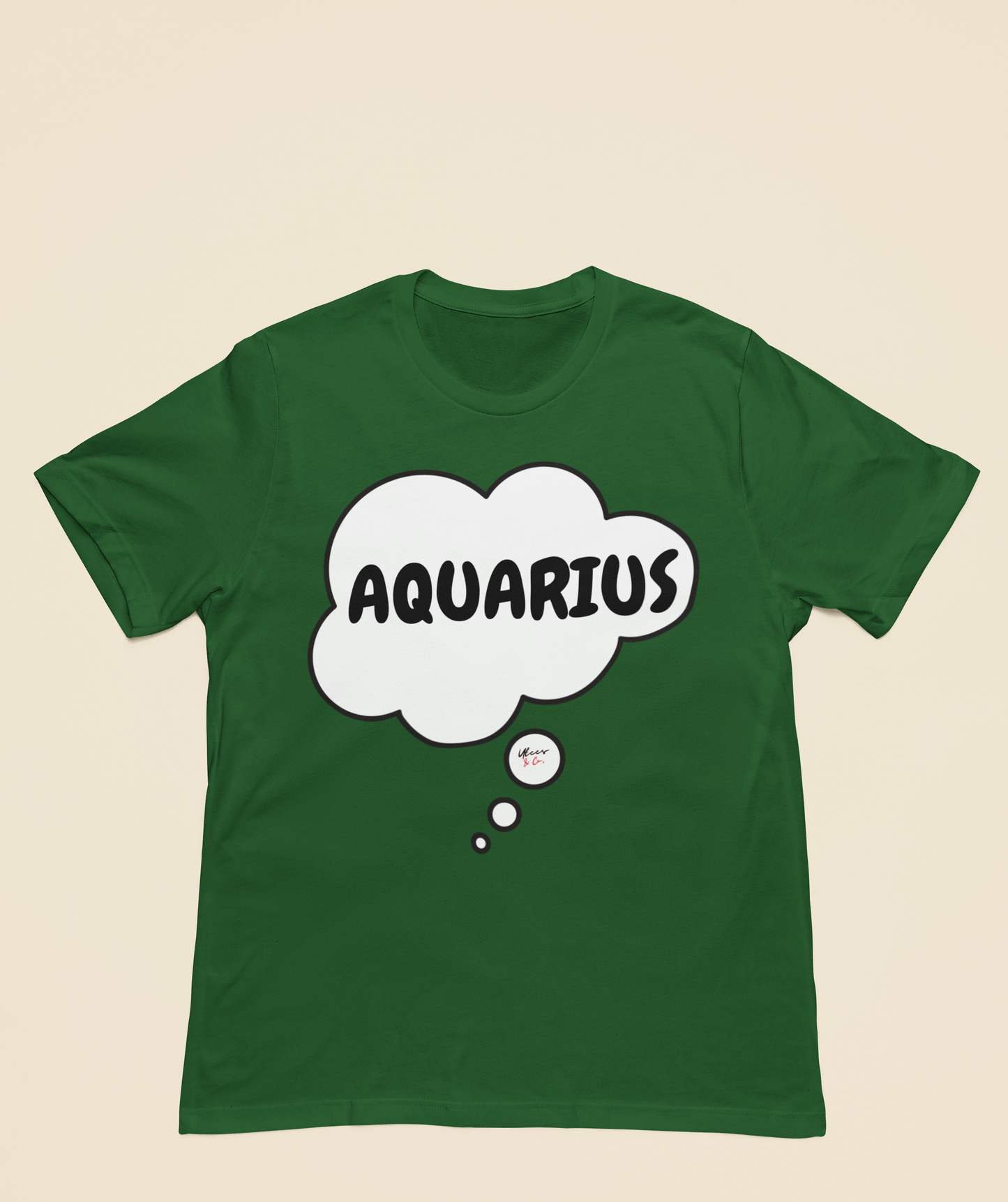 AQUARIUS ZODIAC SIGN T-SHIRT IN THOUGHT BUBBLE AQUARIUS SIGN HOROSCOPE T SHIRT AQUARIUS BIRTHDAY SIGN BIRTHDAY GIFT TSHIRT