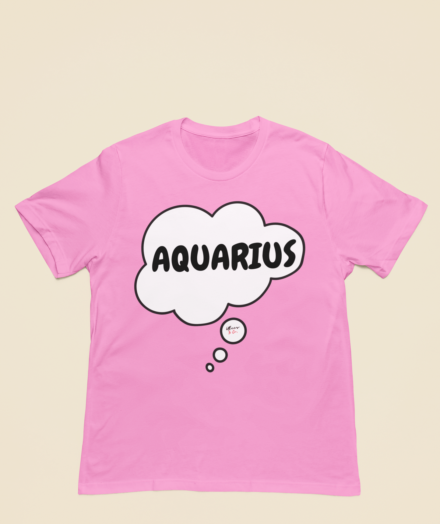 AQUARIUS ZODIAC SIGN T-SHIRT IN THOUGHT BUBBLE AQUARIUS SIGN HOROSCOPE T SHIRT AQUARIUS BIRTHDAY SIGN BIRTHDAY GIFT TSHIRT