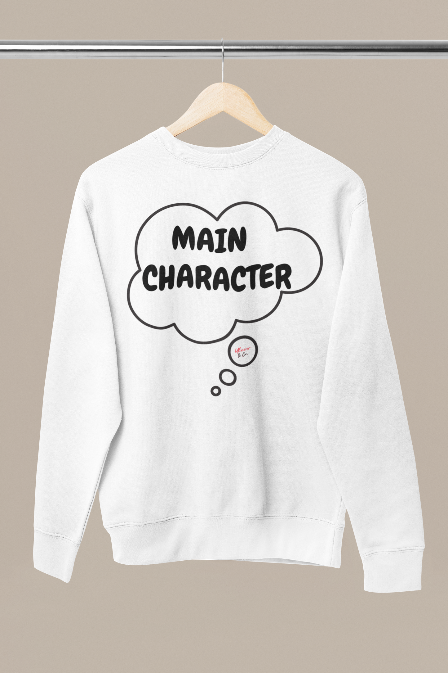 MAIN CHARACTER SWEATSHIRT IN THOUGHT BUBBLE UNISEX CREWNECK SWEATSHIRT MOTIVATIONAL SWEATSHIRT FOR WOMEN GIFT FOR MEN PULLOVER SWEATER FUNNY SAYINGS SARCASTIC SAYINGS SWEATSHIRTS