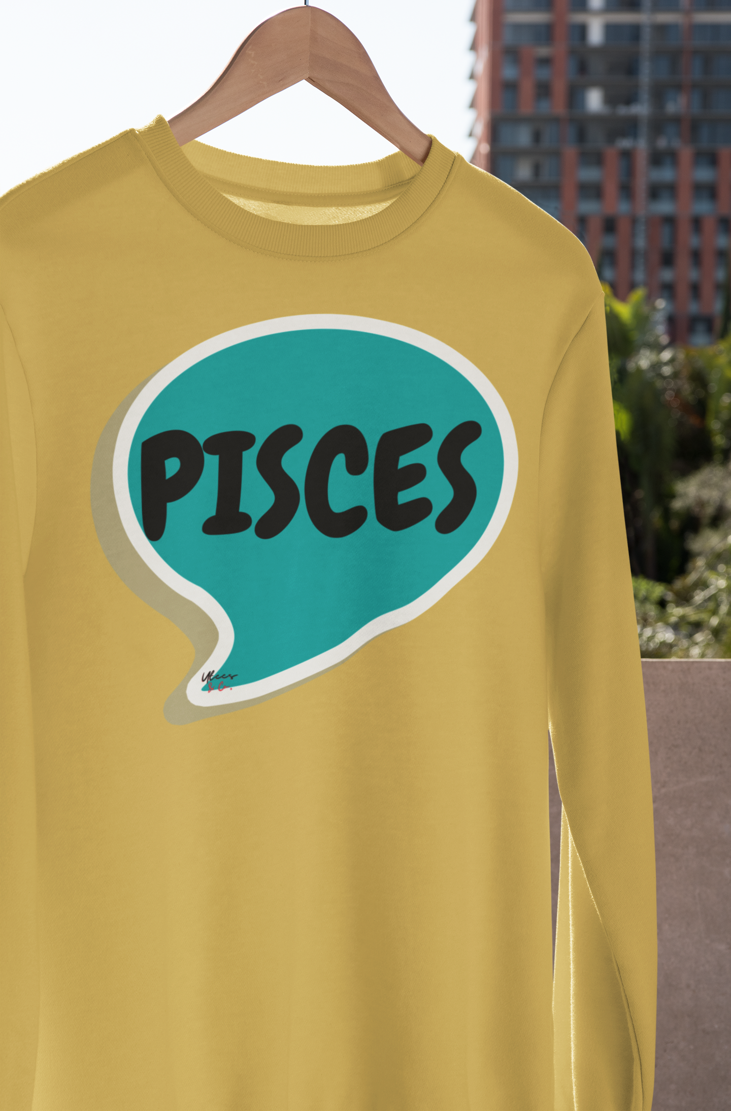 PISCES ZODIAC SIGN IN SPEECH BUBBLE UNISEX CREWNECK PULLOVER SWEATSHIRT HOROSCOPE PISCES ZODIAC SIGNS SWEATER ASTRONOMY PISCES SIGNS SWEATSHIRT PISCES ZODIAC SYMBOLS SWEATSHIRT PISCES SIGN ZODIAC SEASON