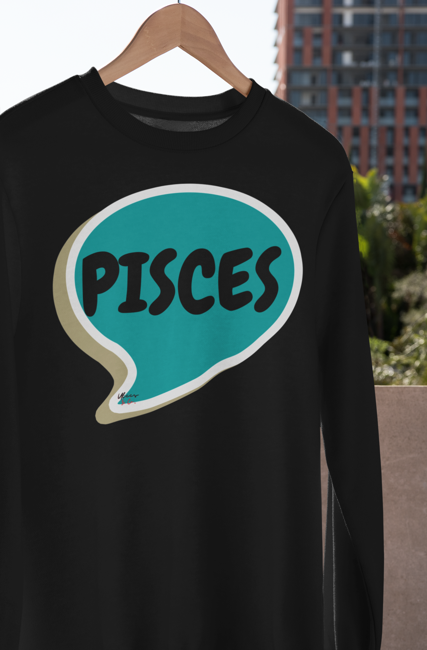 PISCES ZODIAC SIGN IN SPEECH BUBBLE UNISEX CREWNECK PULLOVER SWEATSHIRT HOROSCOPE PISCES ZODIAC SIGNS SWEATER ASTRONOMY PISCES SIGNS SWEATSHIRT PISCES ZODIAC SYMBOLS SWEATSHIRT PISCES SIGN ZODIAC SEASON