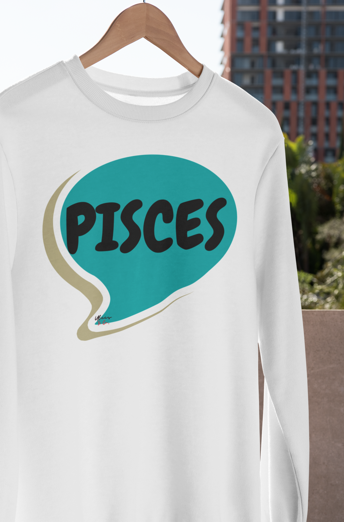 PISCES ZODIAC SIGN IN SPEECH BUBBLE UNISEX CREWNECK PULLOVER SWEATSHIRT HOROSCOPE PISCES ZODIAC SIGNS SWEATER ASTRONOMY PISCES SIGNS SWEATSHIRT PISCES ZODIAC SYMBOLS SWEATSHIRT PISCES SIGN ZODIAC SEASON