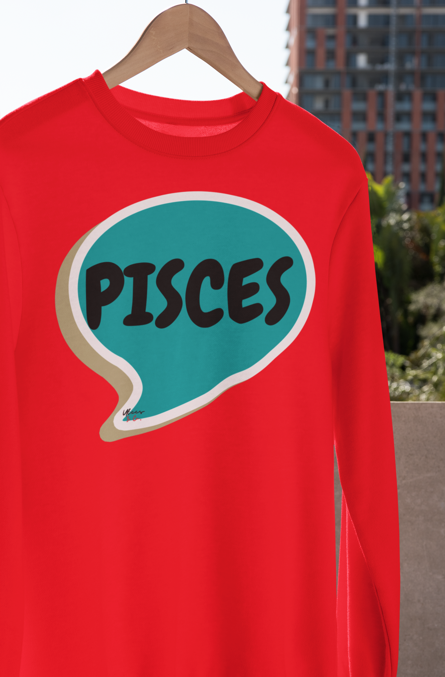 PISCES ZODIAC SIGN IN SPEECH BUBBLE UNISEX CREWNECK PULLOVER SWEATSHIRT HOROSCOPE PISCES ZODIAC SIGNS SWEATER ASTRONOMY PISCES SIGNS SWEATSHIRT PISCES ZODIAC SYMBOLS SWEATSHIRT PISCES SIGN ZODIAC SEASON