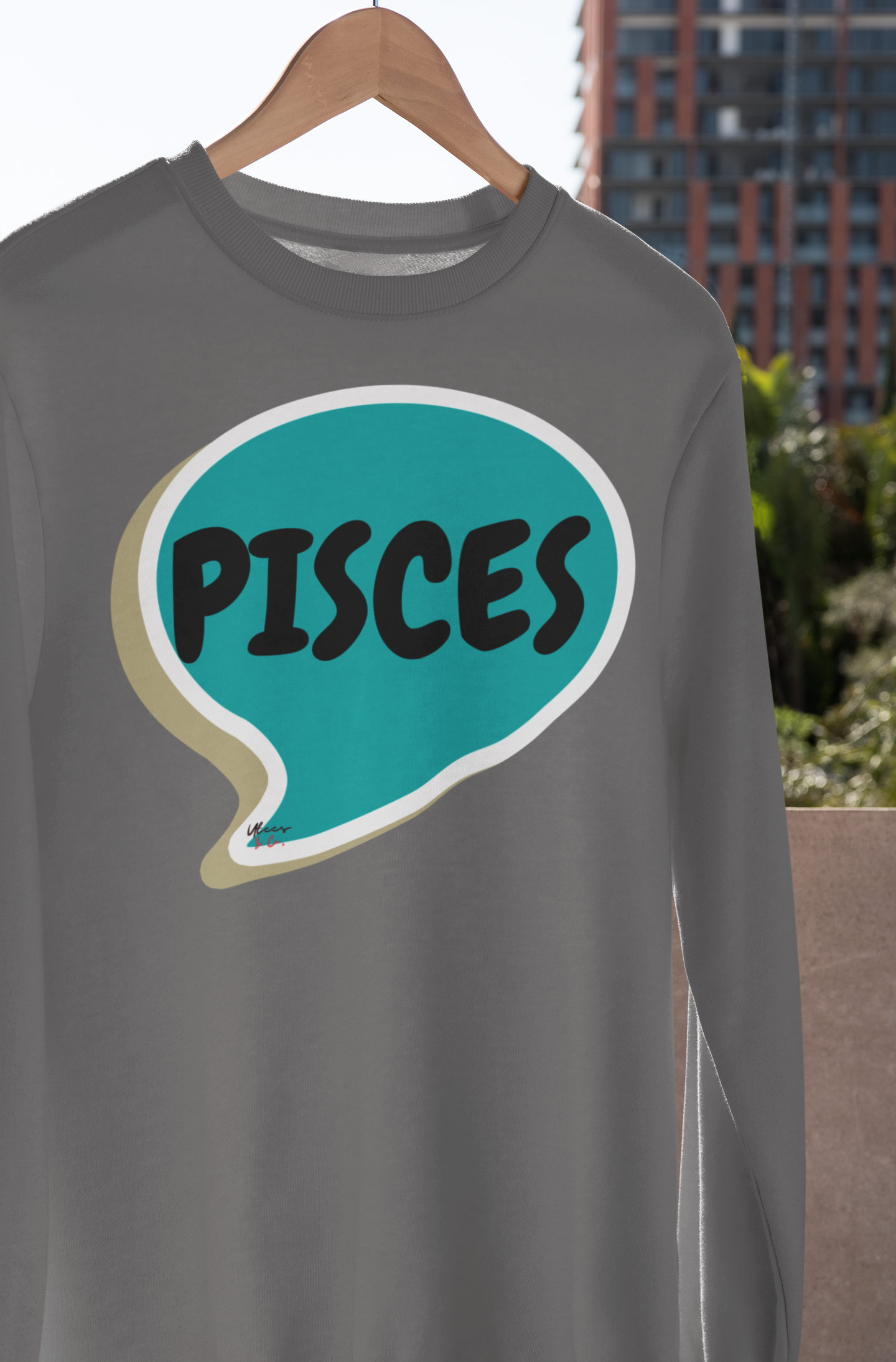 PISCES ZODIAC SIGN IN SPEECH BUBBLE UNISEX CREWNECK PULLOVER SWEATSHIRT HOROSCOPE PISCES ZODIAC SIGNS SWEATER ASTRONOMY PISCES SIGNS SWEATSHIRT PISCES ZODIAC SYMBOLS SWEATSHIRT PISCES SIGN ZODIAC SEASON