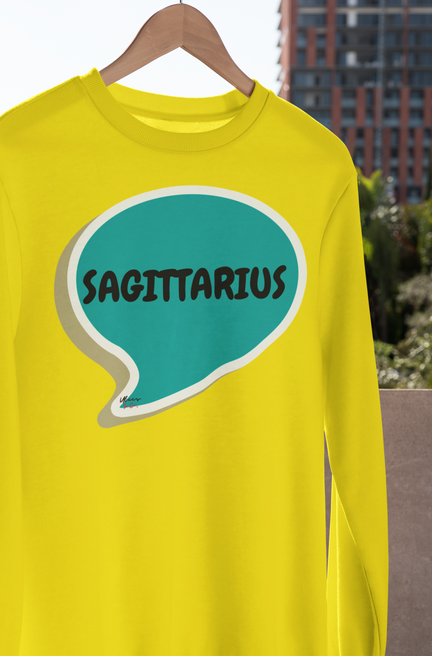 SAGITTARIUS ZODIAC SIGN IN SPEECH BUBBLE UNISEX CREWNECK PULLOVER SWEATSHIRT SAGITTARIUS ZODIAC SIGN TRENDY SWEATERS BIRTHDAY SAGITTARIUS ZODIAC SIGN GIFT SAGITTARIUS ZODIAC SYMBOLS SWEATSHIRT SAGITTARIUS ZODIAC SEASON