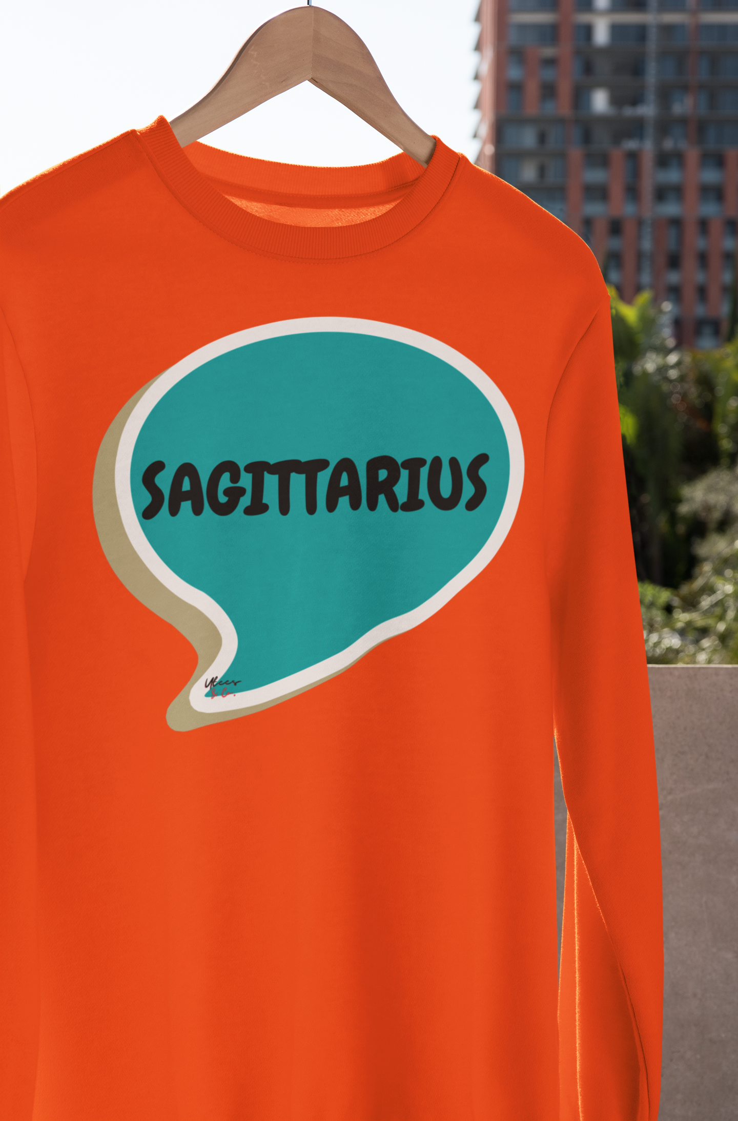 SAGITTARIUS ZODIAC SIGN IN SPEECH BUBBLE UNISEX CREWNECK PULLOVER SWEATSHIRT SAGITTARIUS ZODIAC SIGN TRENDY SWEATERS BIRTHDAY SAGITTARIUS ZODIAC SIGN GIFT SAGITTARIUS ZODIAC SYMBOLS SWEATSHIRT SAGITTARIUS ZODIAC SEASON