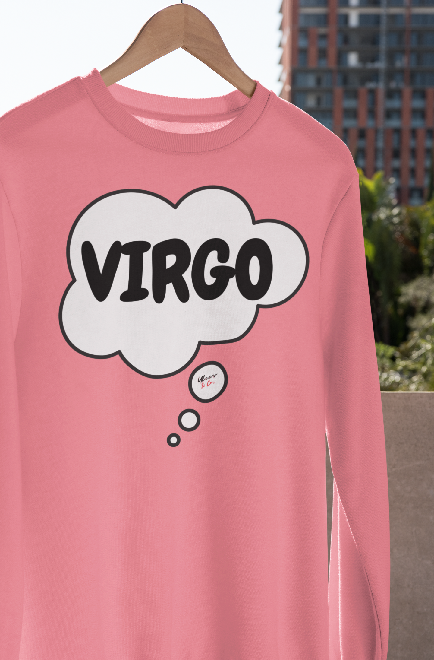 VIRGO ZODIAC SIGN IN THOUGHT BUBBLE UNISEX CREWNECK PULLOVER SWEATSHIRT VIRGO ZODIAC SIGN TRENDY SWEATERS BIRTHDAY VIRGO ZODIAC SIGN GIFT VIRGO ZODIAC SYMBOLS SWEATSHIRT VIRGO ZODIAC SEASON