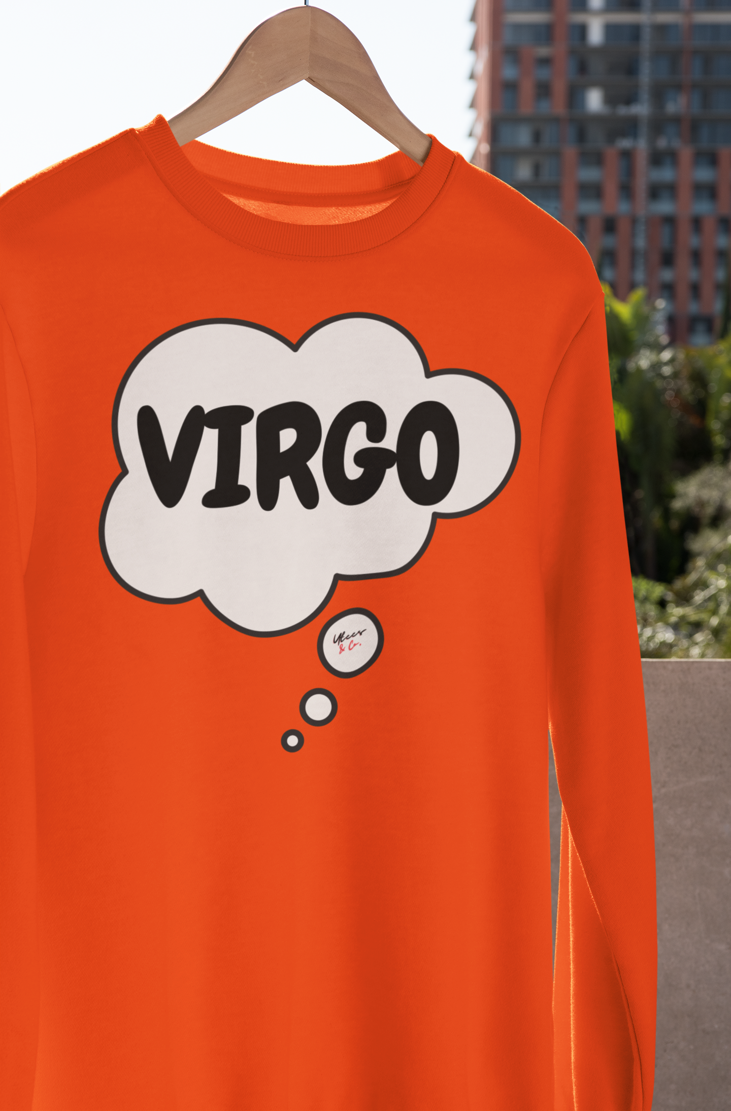 VIRGO ZODIAC SIGN IN THOUGHT BUBBLE UNISEX CREWNECK PULLOVER SWEATSHIRT VIRGO ZODIAC SIGN TRENDY SWEATERS BIRTHDAY VIRGO ZODIAC SIGN GIFT VIRGO ZODIAC SYMBOLS SWEATSHIRT VIRGO ZODIAC SEASON