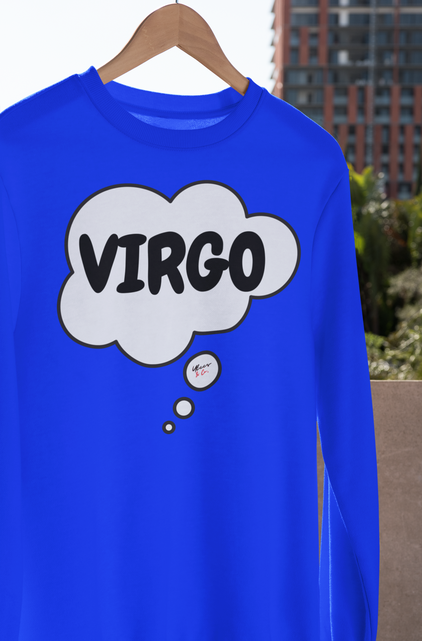 VIRGO ZODIAC SIGN IN THOUGHT BUBBLE UNISEX CREWNECK PULLOVER SWEATSHIRT VIRGO ZODIAC SIGN TRENDY SWEATERS BIRTHDAY VIRGO ZODIAC SIGN GIFT VIRGO ZODIAC SYMBOLS SWEATSHIRT VIRGO ZODIAC SEASON