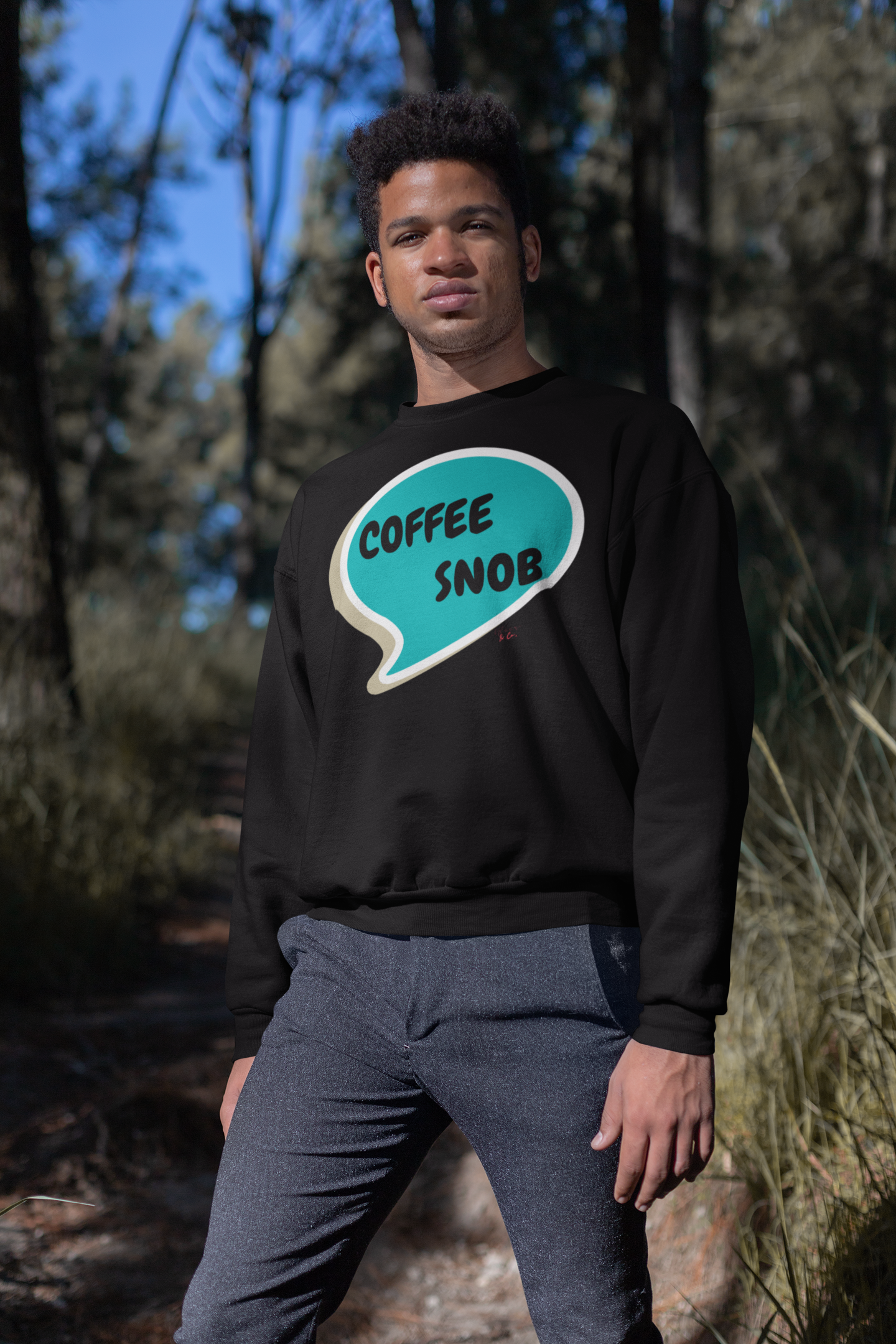 COFFEE SNOB SWEATSHIRT UNISEX PULLOVER CREWNECK SWEATSHIRT IN SPEECH BUBBLE FOR WOMEN GIFT FOR MEN SARCASTIC SAYINGS SWEATER FUNNY SAYINGS SWEATSHIRTS