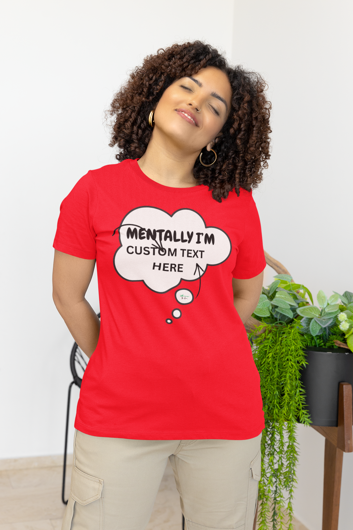 MENTALLY I'M (ENTER TEXT HERE)CUSTOM T-SHIRT CUSTOMIZE UNIQUE GRAPHIC UNISEX THOUGHT BUBBLE SHIRT CASUAL STREETWEAR FASHION FUNNY SAYINGS TEES SARCASTIC SAYINGS T-SHIRT PERSONALIZED TEES SARCASM TEES BIRTHDAY GIFTS FOR WOMEN GIFT FOR MEN CLOTHING BRAND
