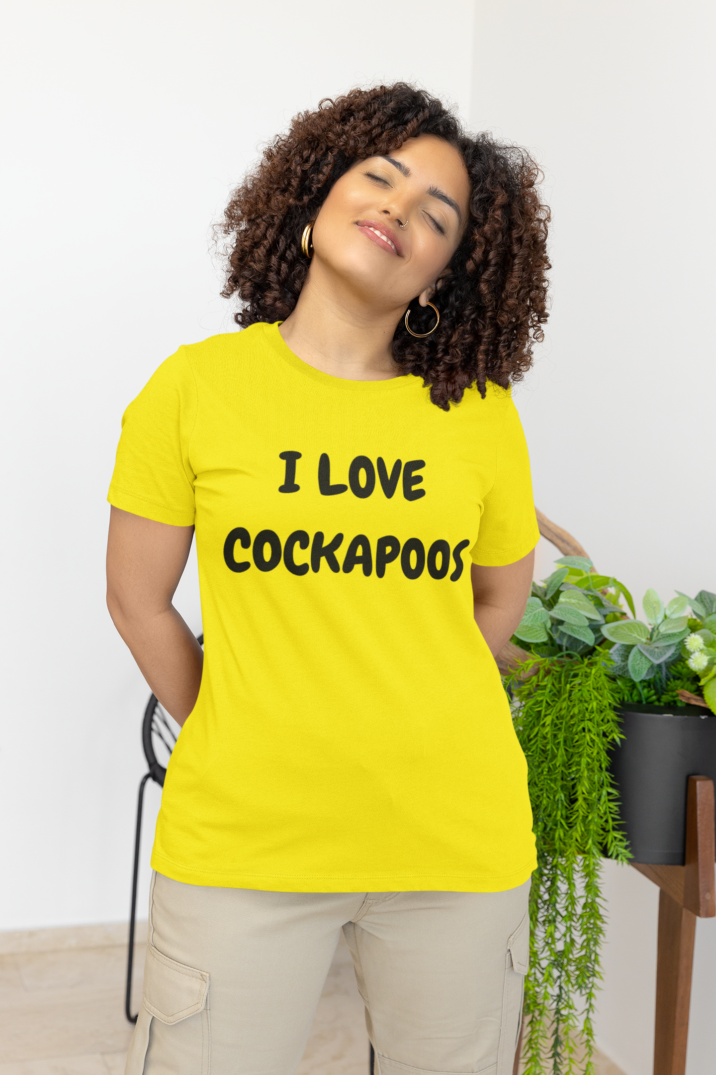 I LOVE COCKAPOOS T-SHIRT UNIQUE GRAPHIC UNISEX TEXT ONLY DESIGN SHIRT STREETWEAR FASHION PET GIFTS DOG MOM TEE SHIRTS FOR WOMEN DOG DAD GIFT FOR MEN CLOTHING BRAND PET PARENTS