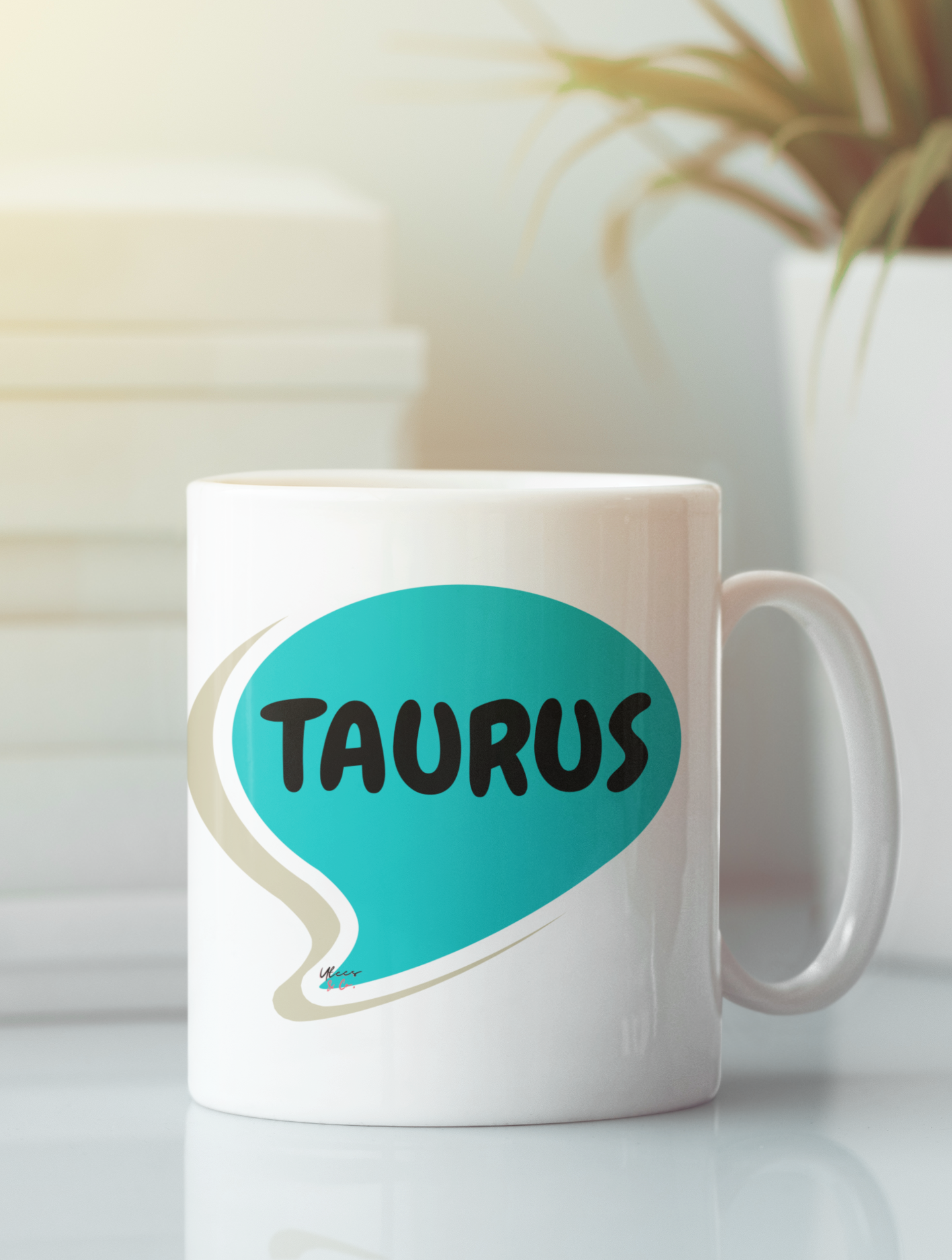 TAURUS ZODIAC SIGN COFFEE MUG IN SPEECH BUBBLE GIFT HOROSCOPE GIFT CERAMIC MUG 11oz TAURUS ZODIAC SIGN BIRTHDAY GIFT COFFEE MUG