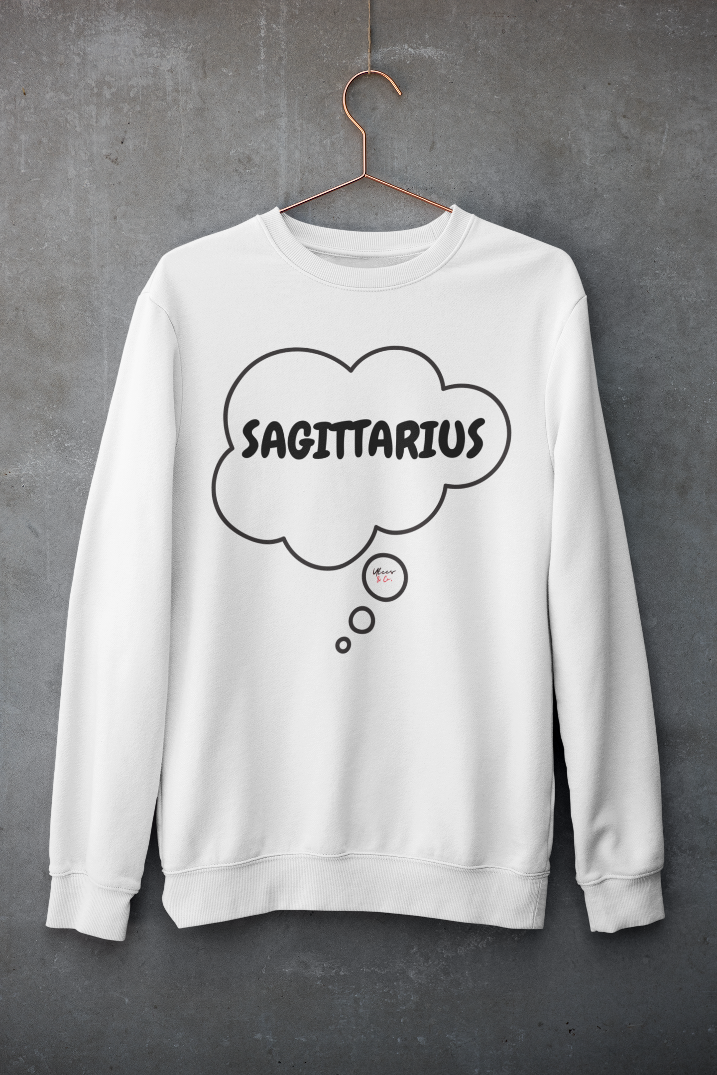 SAGITTARIUS ZODIAC SIGN IN THOUGHT BUBBLE UNISEX CREWNECK PULLOVER SWEATSHIRT SAGITTARIUS ZODIAC SIGN TRENDY SWEATERS BIRTHDAY SAGITTARIUS ZODIAC SIGN GIFT SAGITTARIUS ZODIAC SYMBOLS SWEATSHIRT SAGITTARIUS ZODIAC SEASON