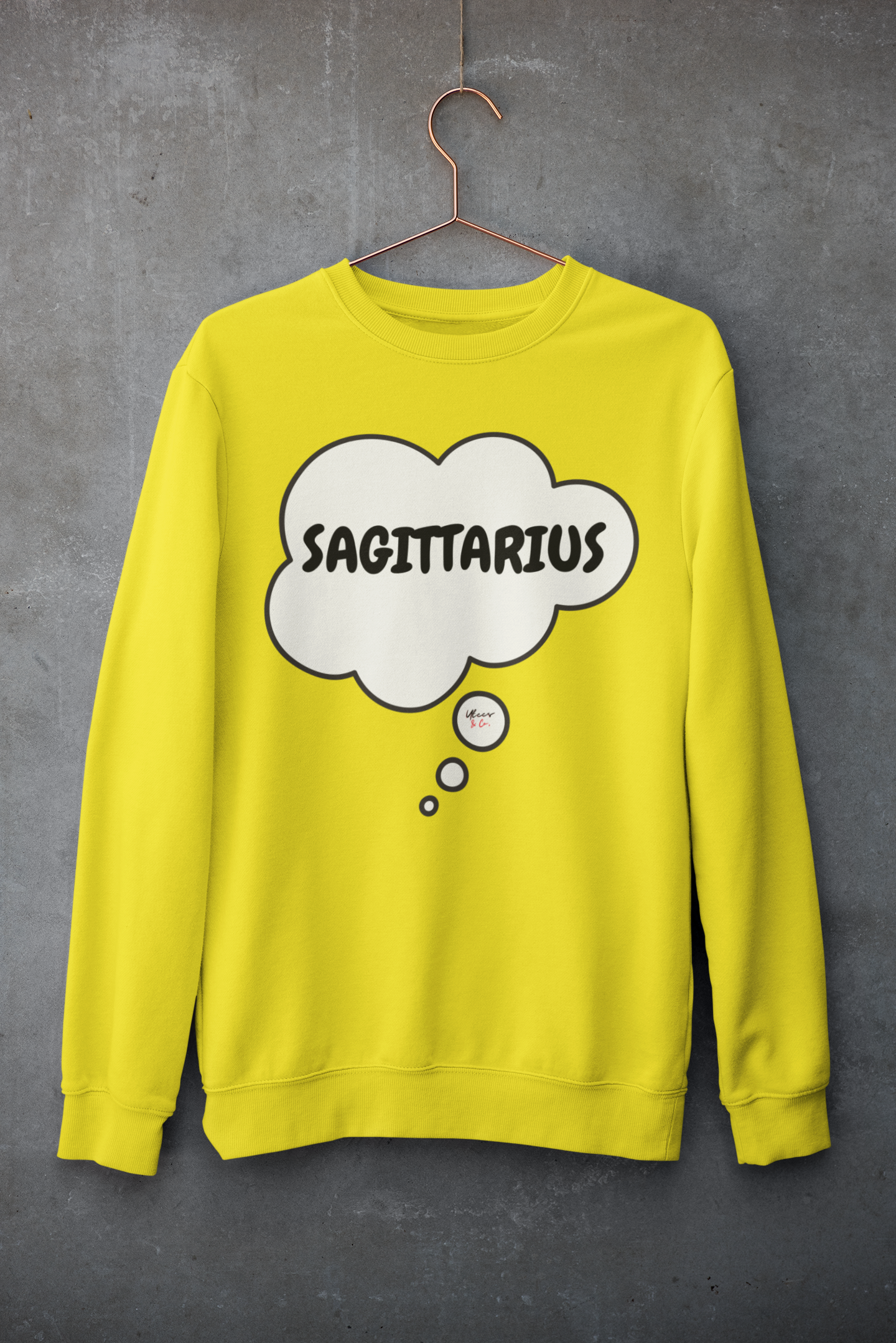 SAGITTARIUS ZODIAC SIGN IN THOUGHT BUBBLE UNISEX CREWNECK PULLOVER SWEATSHIRT SAGITTARIUS ZODIAC SIGN TRENDY SWEATERS BIRTHDAY SAGITTARIUS ZODIAC SIGN GIFT SAGITTARIUS ZODIAC SYMBOLS SWEATSHIRT SAGITTARIUS ZODIAC SEASON