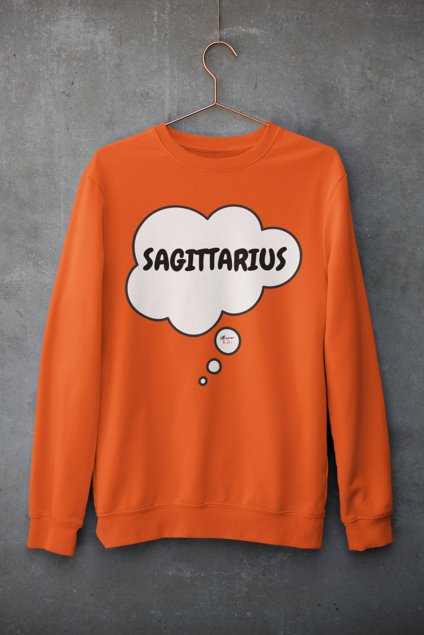 SAGITTARIUS ZODIAC SIGN IN THOUGHT BUBBLE UNISEX CREWNECK PULLOVER SWEATSHIRT SAGITTARIUS ZODIAC SIGN TRENDY SWEATERS BIRTHDAY SAGITTARIUS ZODIAC SIGN GIFT SAGITTARIUS ZODIAC SYMBOLS SWEATSHIRT SAGITTARIUS ZODIAC SEASON