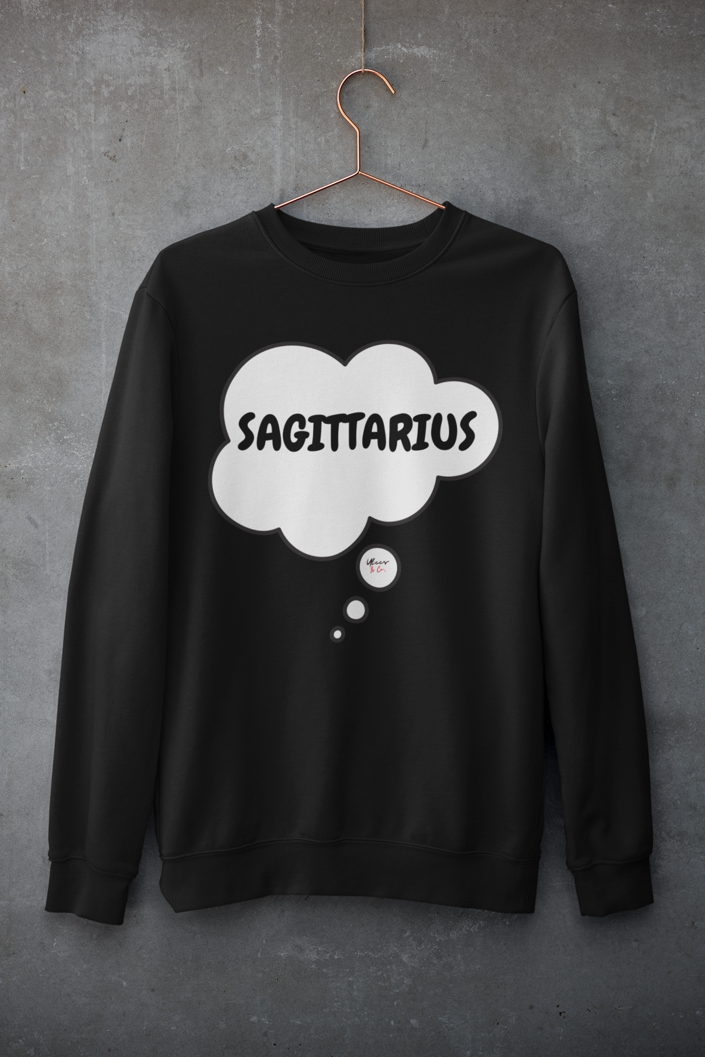 SAGITTARIUS ZODIAC SIGN IN THOUGHT BUBBLE UNISEX CREWNECK PULLOVER SWEATSHIRT SAGITTARIUS ZODIAC SIGN TRENDY SWEATERS BIRTHDAY SAGITTARIUS ZODIAC SIGN GIFT SAGITTARIUS ZODIAC SYMBOLS SWEATSHIRT SAGITTARIUS ZODIAC SEASON