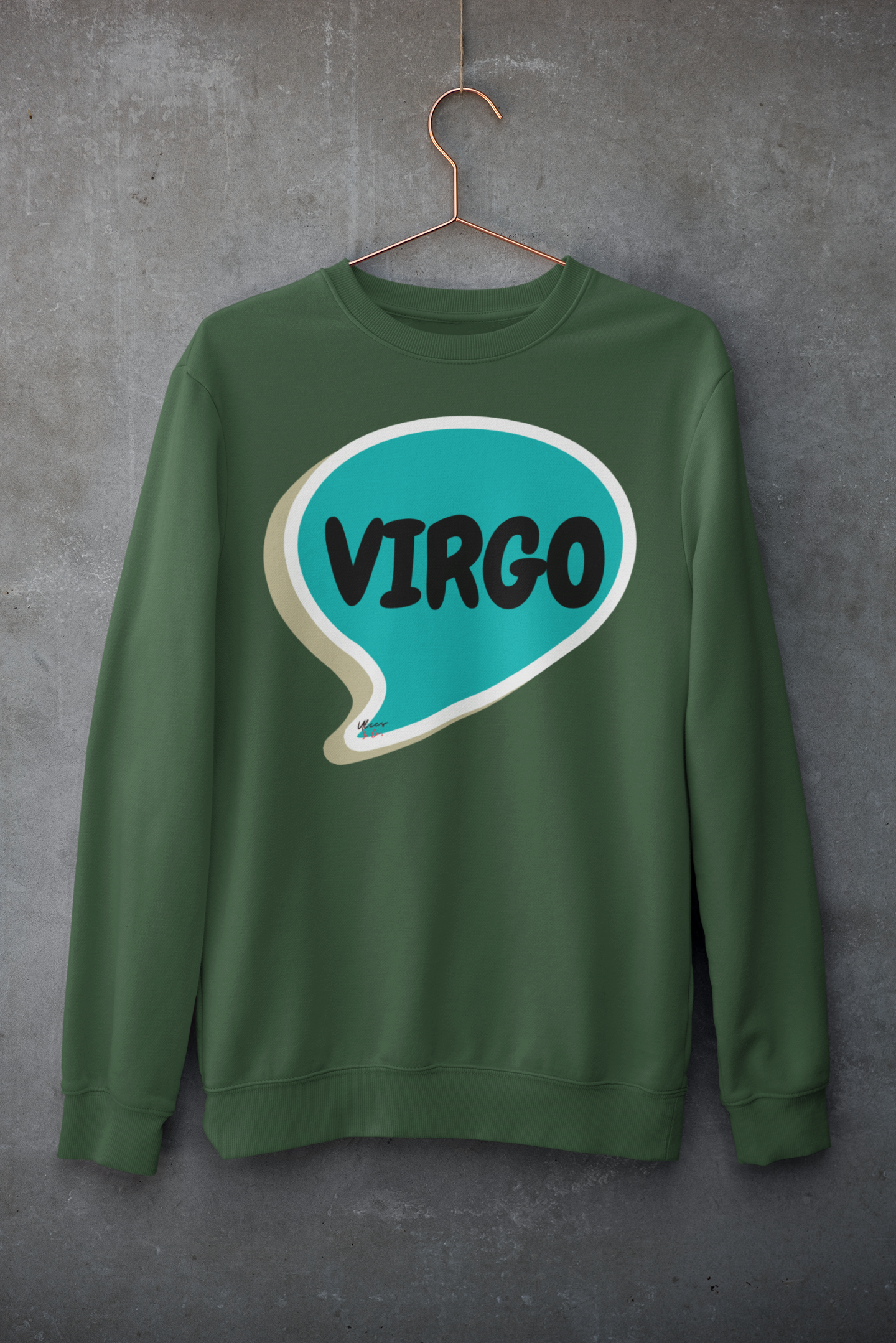 VIRGO ZODIAC SIGN IN SPEECH BUBBLE UNISEX CREWNECK PULLOVER SWEATSHIRT HOROSCOPE VIRGO ZODIAC SIGNS SWEATER ASTRONOMY VIRGO SIGNS SWEATSHIRT VIRGO ZODIAC SYMBOLS SWEATSHIRT VIRGO SIGN ZODIAC SEASON