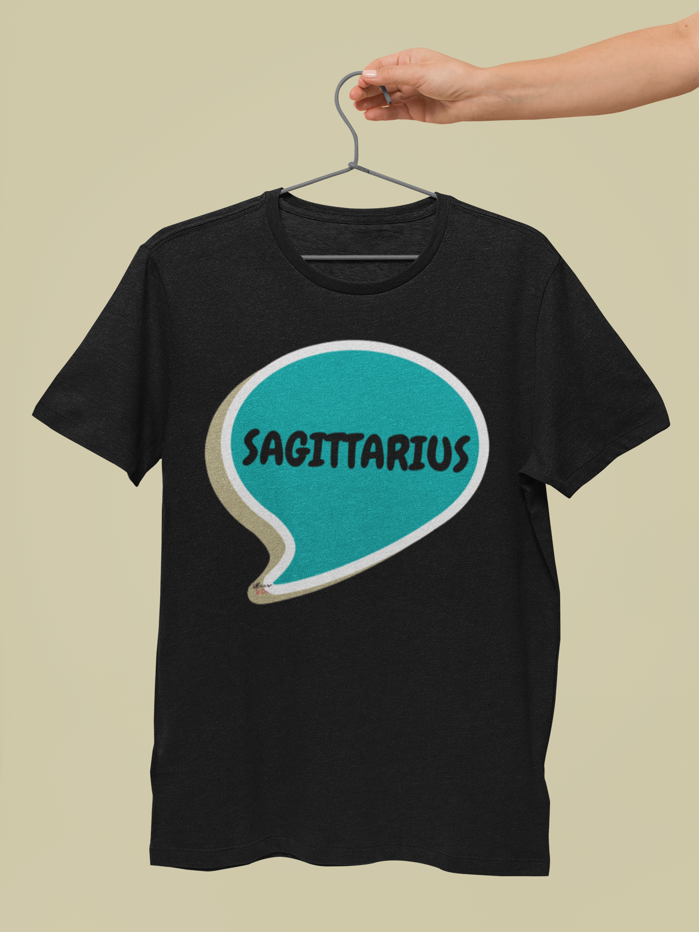 SAGITTARIUS ZODIAC SIGN T-SHIRT IN SPEECH BUBBLE SAGITTARIUS HOROSCOPE BIRTHDAY SIGN GIFT FOR BIRTHDAY SAGITTARIUS SEASON SCORPIO ASTROLOGY SIGN T SHIRT