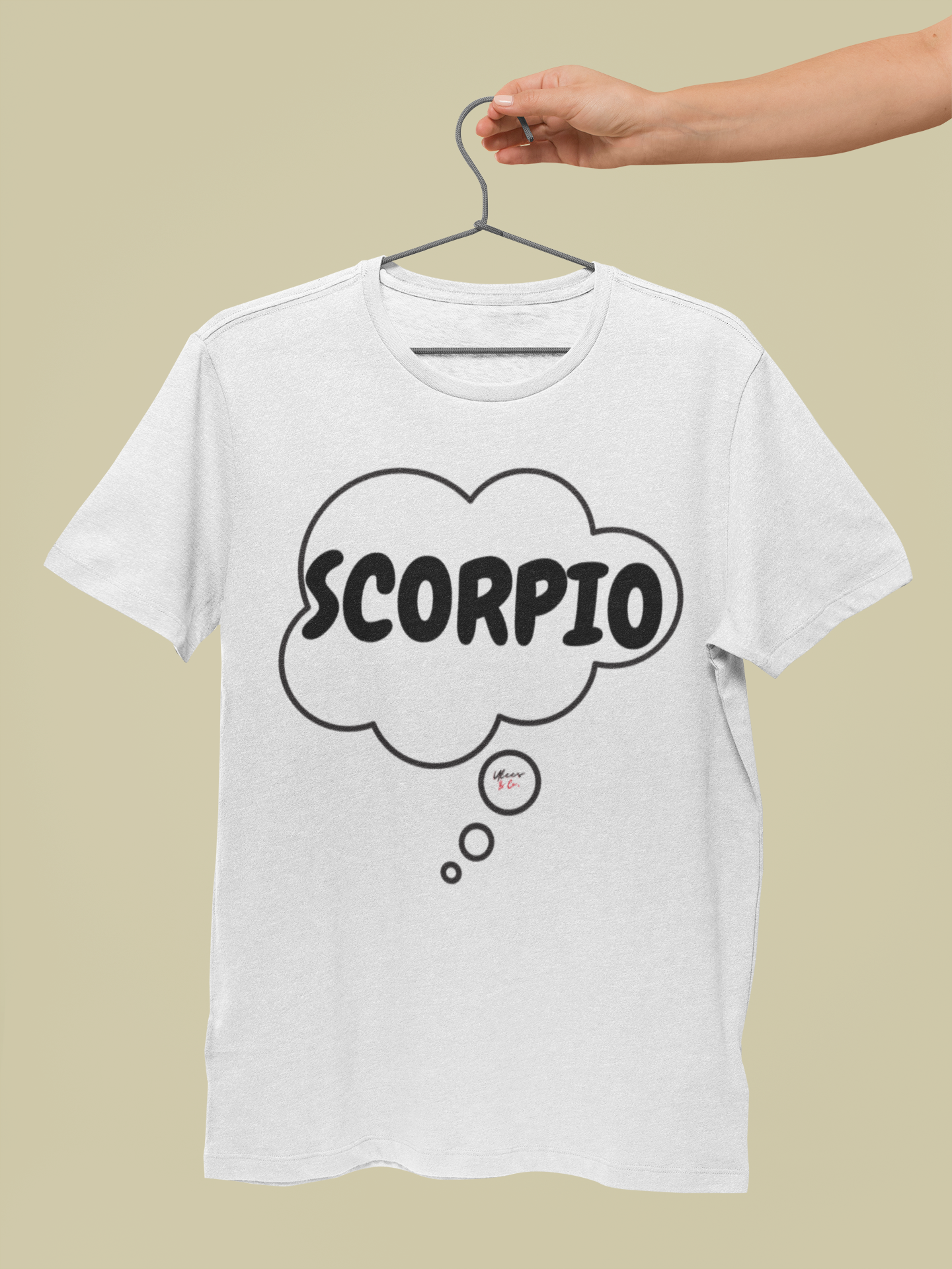 SCORPIO ZODIAC SIGN T-SHIRT IN THOUGHT BUBBLE SCORPIO HOROSCOPE BIRTHDAY SIGN GIFT FOR BIRTHDAY SCORPIO SEASON SCORPIO ASTROLOGY SIGN T SHIRT