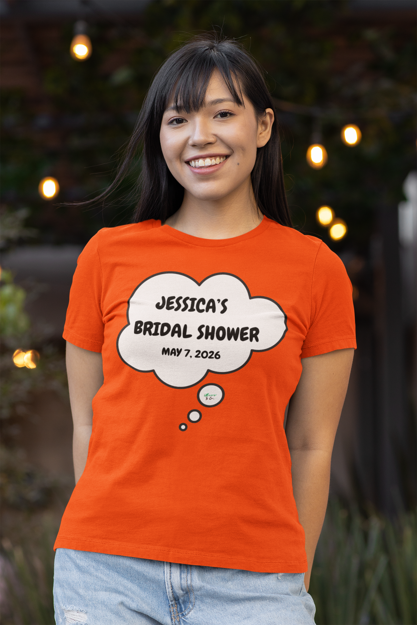 BRIDAL SHOWER PERSONALIZED T-SHIRT WEDDING SHIRT CUSTOMIZE GRAPHIC UNISEX T-SHIRT WEDDING GIFT THOUGHT BUBBLE CUSTOM BRIDAL GIFT SHIRT UNIQUE BRIDAL GIFT FOR BRIDE GIFT FOR FUTURE WIFE