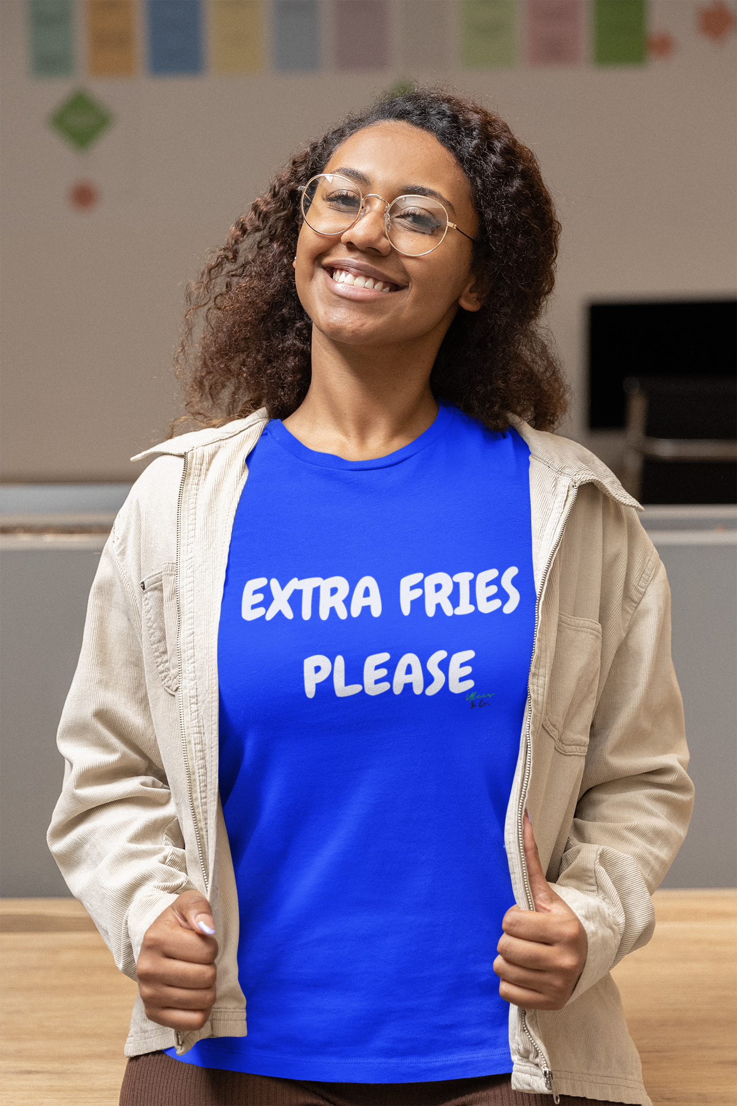 EXTRA FRIES PLEASE T-SHIRT IN GRAPHIC UNISEX TSHIRT FUNNY SAYINGS T SHIRT SARCASTIC SAYINGS T-SHIRT SARCASM TEES GIFTS FOR WOMEN GIFT FOR MEN