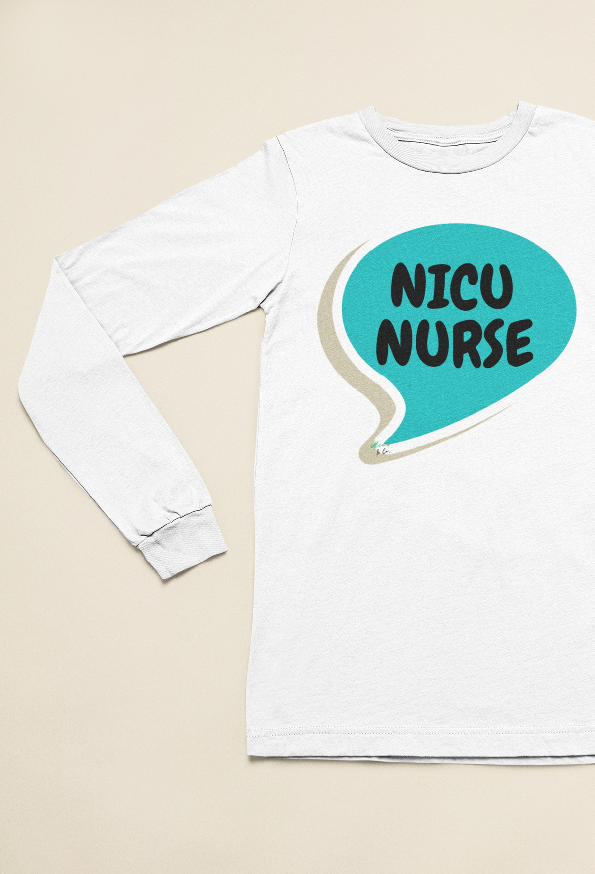NICU NURSE LONG SLEEVE SHIRT IN SPEECH BUBBLE GRAPHIC UNISEX LONG SLEEVE OCCUPATION CLOTHING TOP JOB LONG SLEEVE SHIRTS GIFTS FOR WOMEN GIFTS FOR MEN OCCUPATION LONG SLEEVESHIRTS FOR NURSE