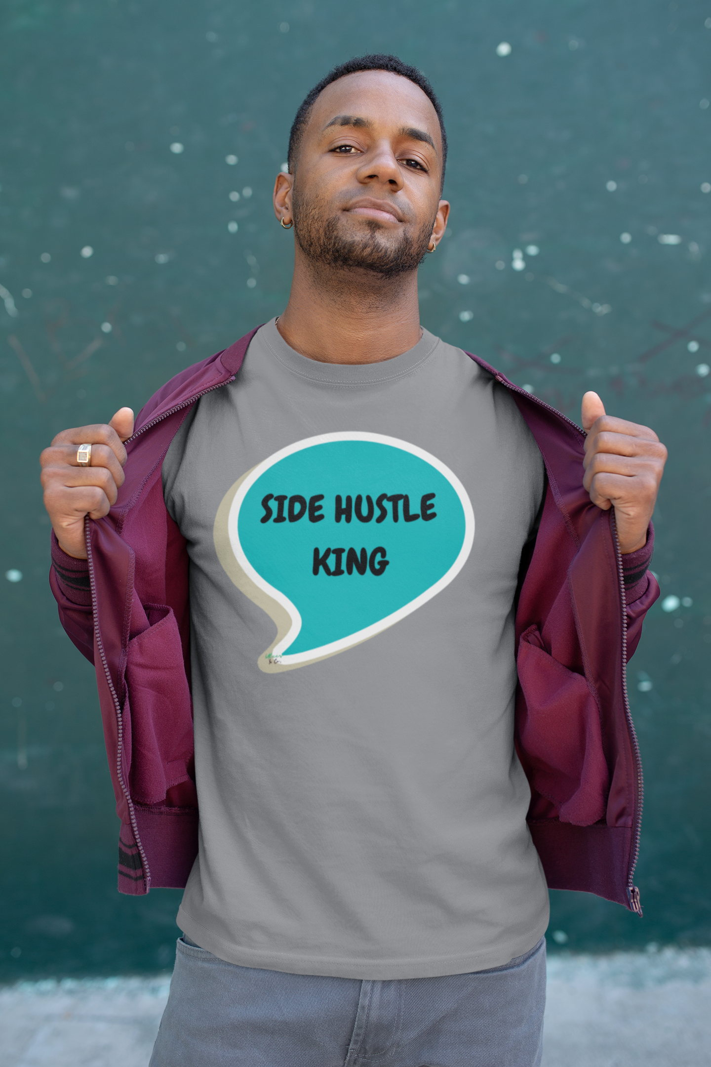 SIDE HUSTLE KING IN SPEECH BUBBLE GRAPHIC UNISEX T-SHIRT ENTREPRENEUR TEES GIFT FOR WOMAN SHIRTS GIFTS SECOND JOBS TSHIRTS SIDE HUSTLE JOBS FOR FOR MEN
