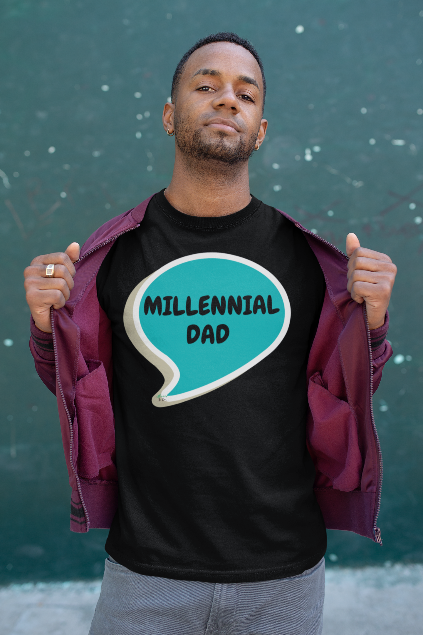 MILLENNIAL DAD IN SPEECH BUBBLE GRAPHIC UNISEX T-SHIRT UNIQUE DAD GIFT TEES MILLENNIAL GIFT APPRECIATE DAD GIFT SHIRTS GIFTS FOR PAPA GIFT TSHIRTS GIFTS FOR MILLENNIAL DAD QUOTES GIFTS UNCLE GIFT