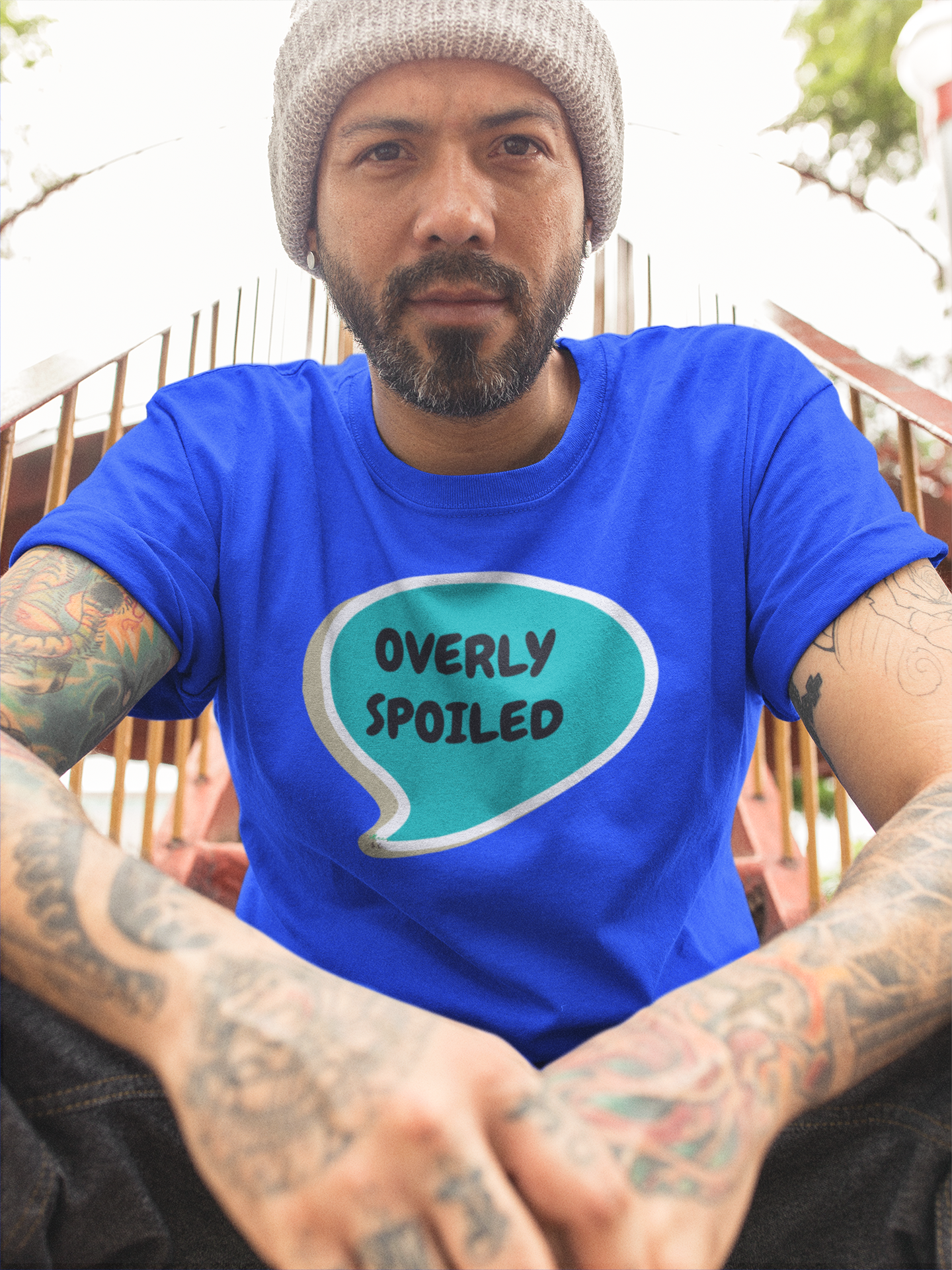 OVERLY SPOILED T-SHIRT IN SPEECH BUBBLE FUNNY GIFT FUNNY SAYING TSHIRT GIFT SARCASTIC SAYING SHIRT GIFT SARCASM TEE GIFT T SHIRT 1000% SPOILED IN SPEECH BUBBLE TSHIRT