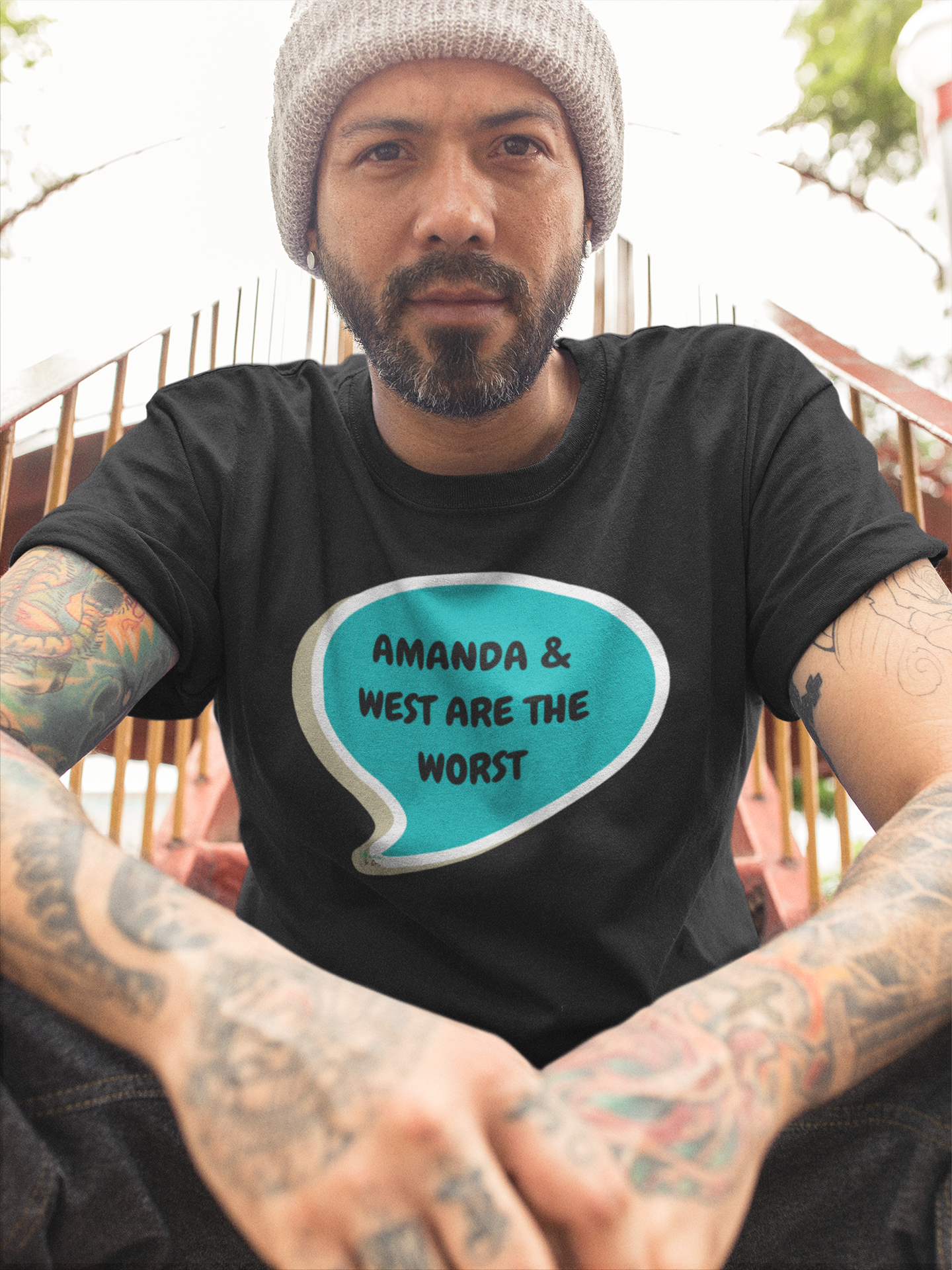 SUMMER HOUSE DRAMA T-SHIRTS AMANDA AND WEST ARE THE WORST TSHIRT UNIQUE GIFT IN SPEECH BUBBLE GRAPHIC UNISEX T-SHIRT AMANDA FROM SUMMER HOUSE WEST FROM SUMMER HOUSE GIFT FOR MEN GIFT FOR WOMEN CUSTOM GIFT