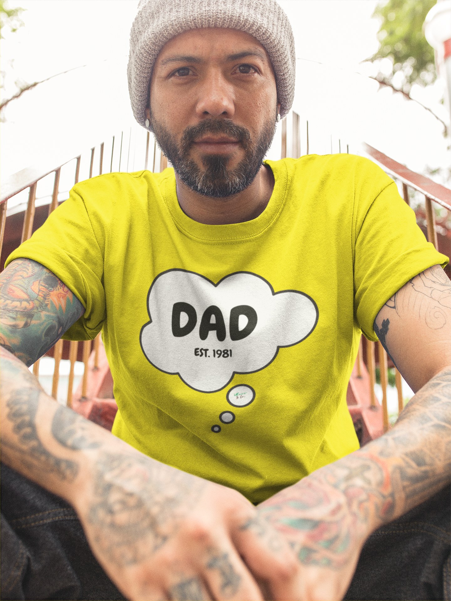 WHEN I BECAME A DAD T-SHIRT CUSTOMIZE UNIQUE GRAPHIC UNISEX T-SHIRT PERSONALIZED THOUGHT BUBBLE CUSTOM SHIRT FOR NEW DAD'S UNIQUE DAD GIFT FOR FIRST TIME DAD CUSTOM GIFT FOR FATHER'S DAY