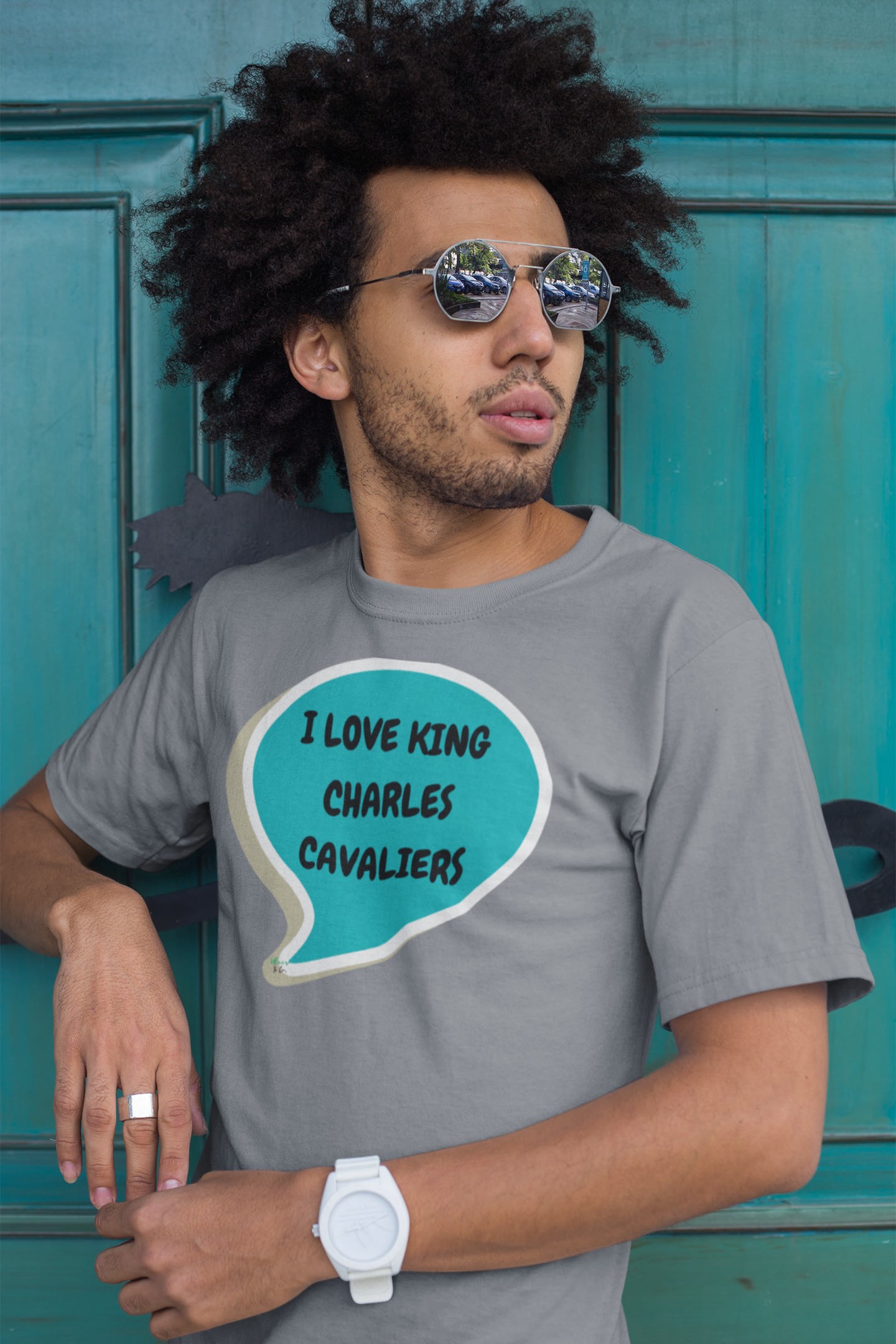 I LOVE KING CHARLES CAVALIERS T-SHIRT UNIQUE GRAPHIC UNISEX SPEECH BUBBLE DESIGN SHIRT STREETWEAR FASHION PET GIFTS DOG MOM TEE SHIRTS FOR WOMEN DOG DAD GIFT FOR MEN CLOTHING BRAND PET PARENTS