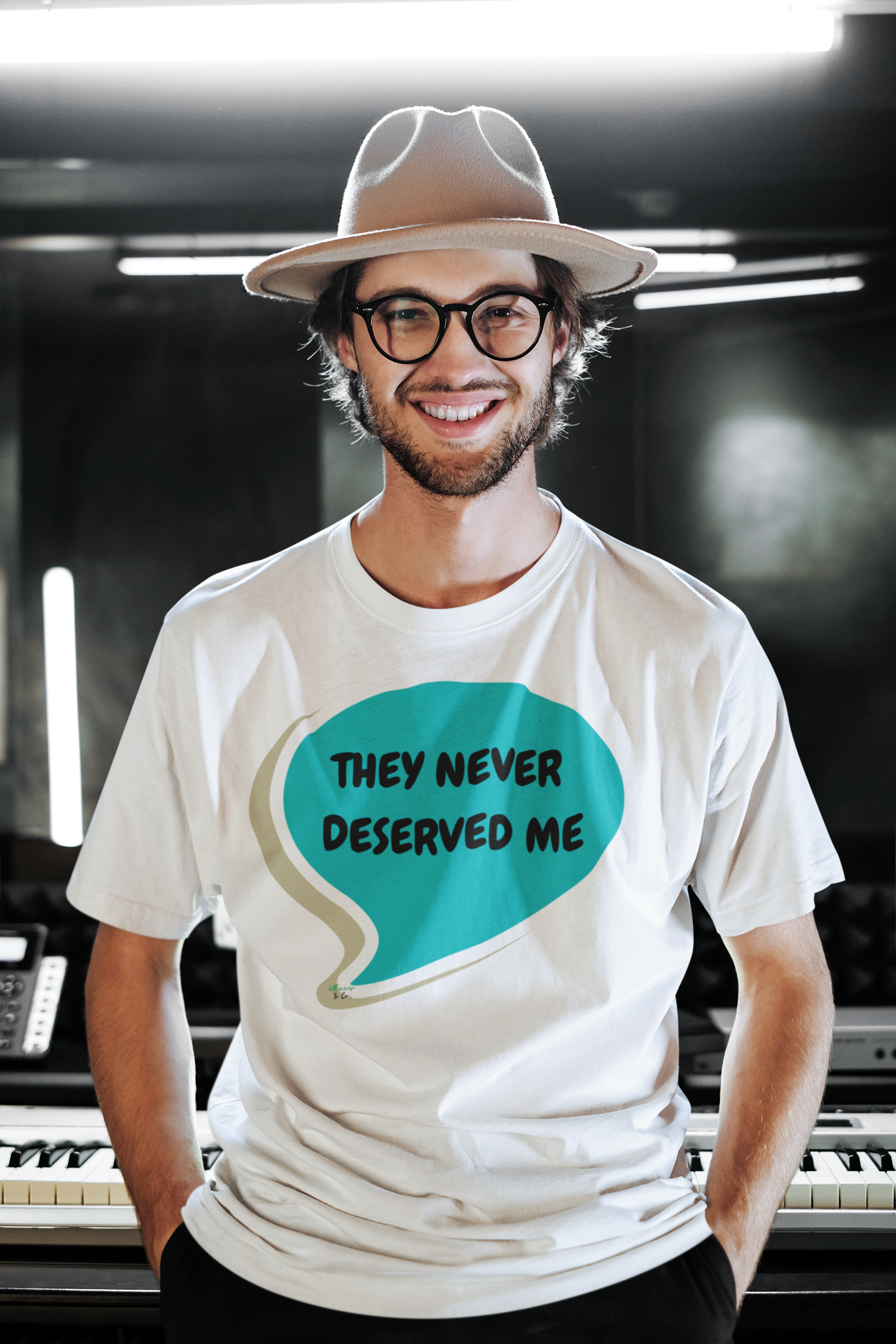 THEY NEVER DESERVED ME T-SHIRT IN SPEECH BUBBLE UNISEX TSHIRT FUNNY SAYINGS T SHIRT SARCASTIC SAYINGS T-SHIRT SARCASM TEES GIFTS FOR WOMEN GIFT FOR MEN