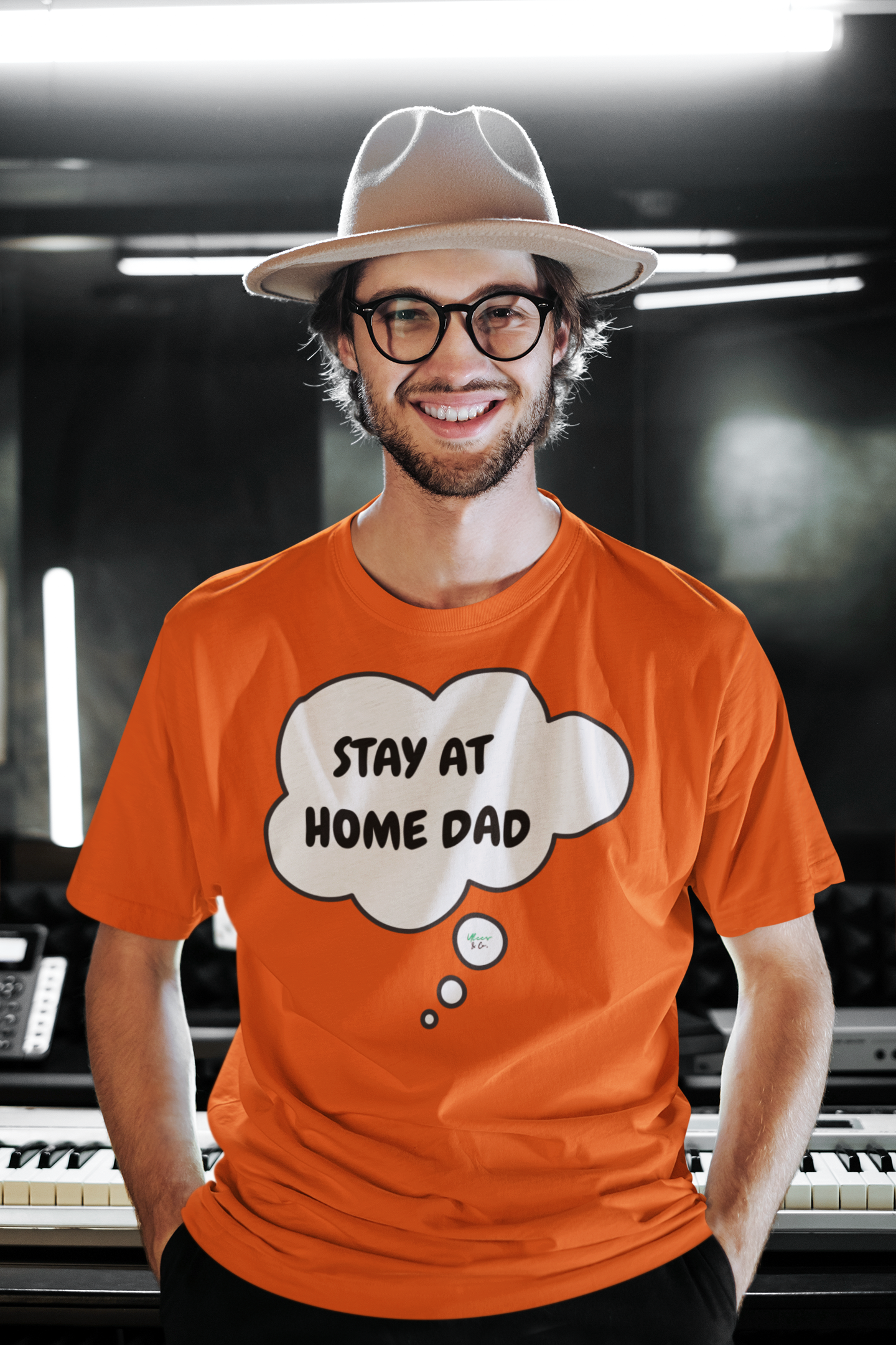 STAY AT HOME DAD T-SHIRT FOR NEW DAD TEE FOR SAHD GIFTS FOR DAD BIRTHDAY GIFT IN THOUGHT BUBBLE GRAPHIC UNISEX T-SHIRT APPRECIATE DAD GIFT UNIQUE DAD GIFT TEES GIFTS FIRST FATHERS DAY SHIRTS GIFTS FOR HIM DAD BIRTHDAY GIFT
