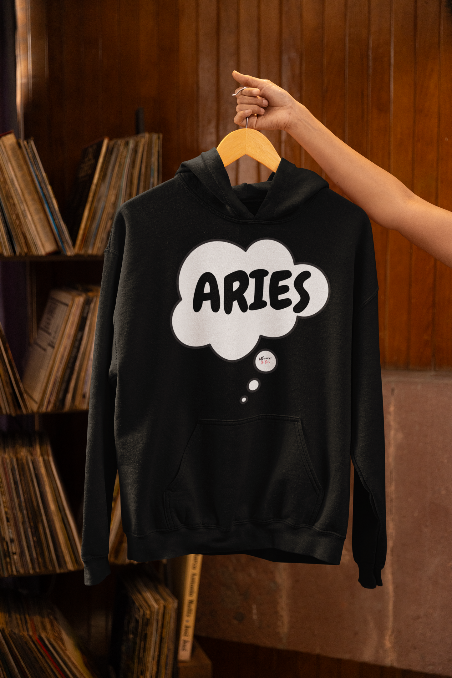 ARIES ZODIAC SIGN HOODIE IN THOUGHT BUBBLE ARIES HOROSCOPE ASTRONOMY SIGN UNISEX PULLOVER HOODIE ARIES BIRTHDAY SIGN ARIES SEASON HOODIE GIFT FOR AN ARIES