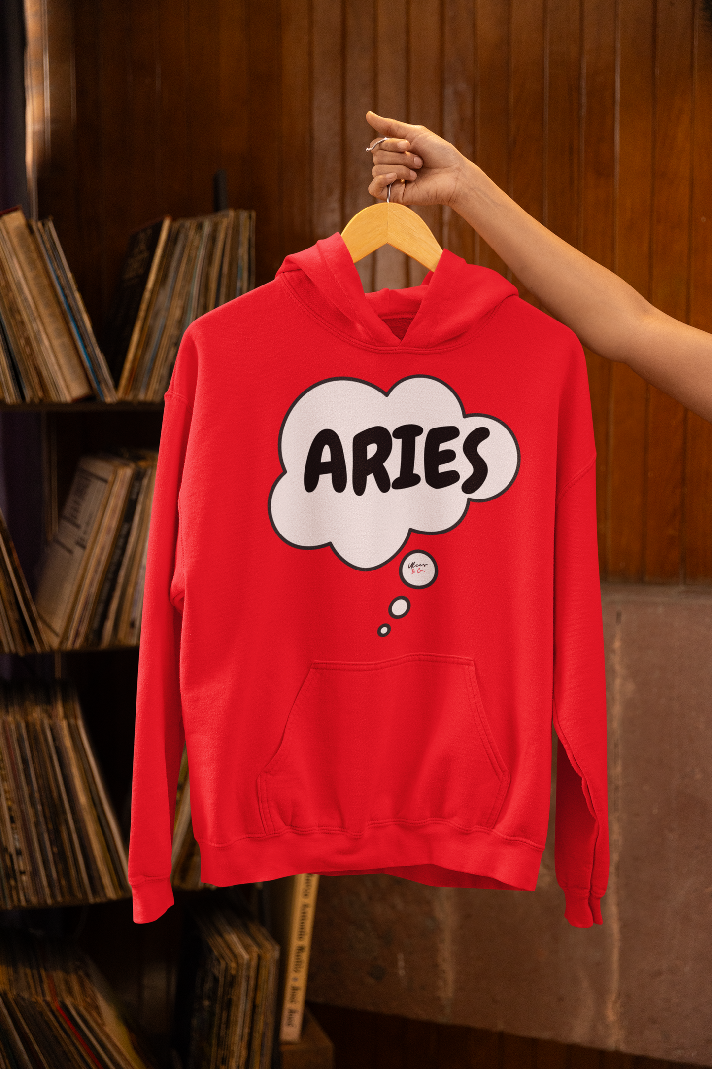 ARIES ZODIAC SIGN HOODIE IN THOUGHT BUBBLE ARIES HOROSCOPE ASTRONOMY SIGN UNISEX PULLOVER HOODIE ARIES BIRTHDAY SIGN ARIES SEASON HOODIE GIFT FOR AN ARIES