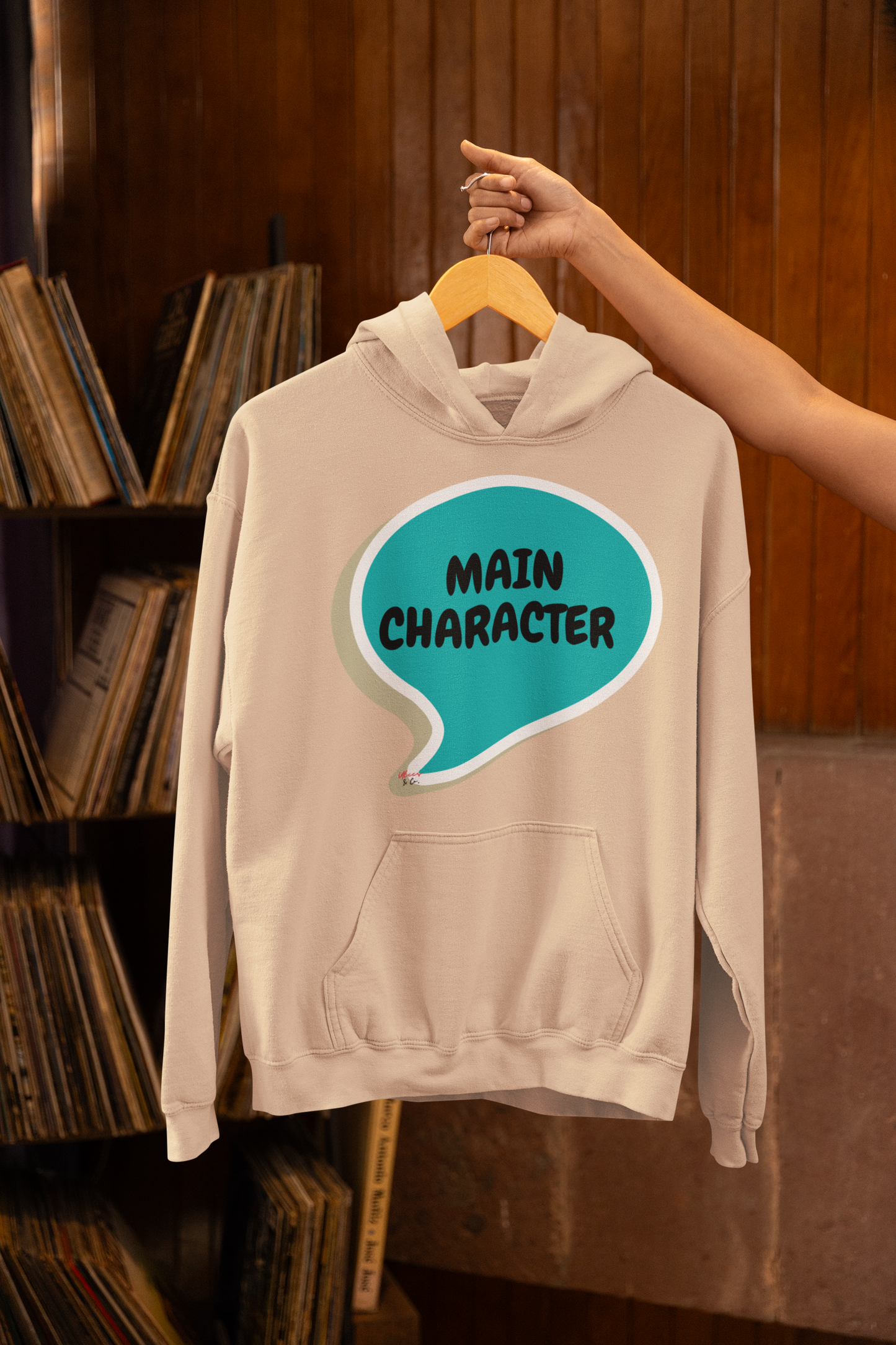 MAIN CHARACTER HOODIE IN SPEECH BUBBLE UNISEX PULLOVER HOODIE FUNNY SAYINGS HOODIE FOR WOMEN SARCASTIC SAYINGS HOODIE FOR MEN