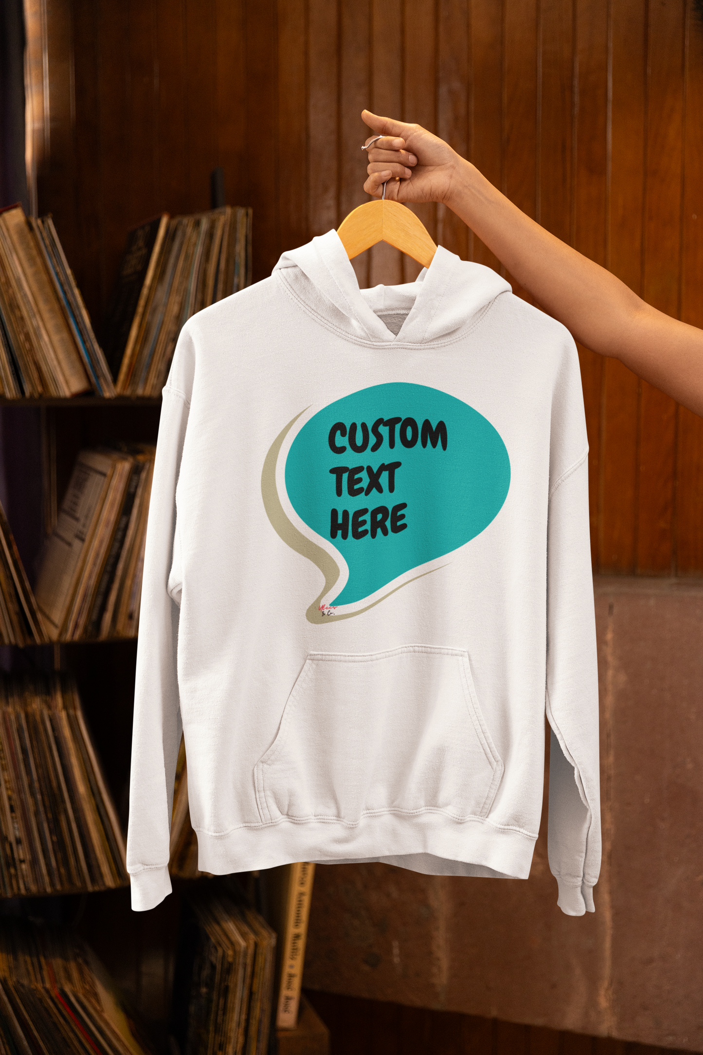 PERSONALIZED CUSTOM SPEECH BUBBLE CREATE A PERSONALIZED UNISEX PULLOVER HOODIE MAKES A GREAT GIFT FOR MEN OR WOMEN CUSTOMIZE A NAME OR FUNNY OR SARCASTIC SAYINGS FOR THE HOODIE