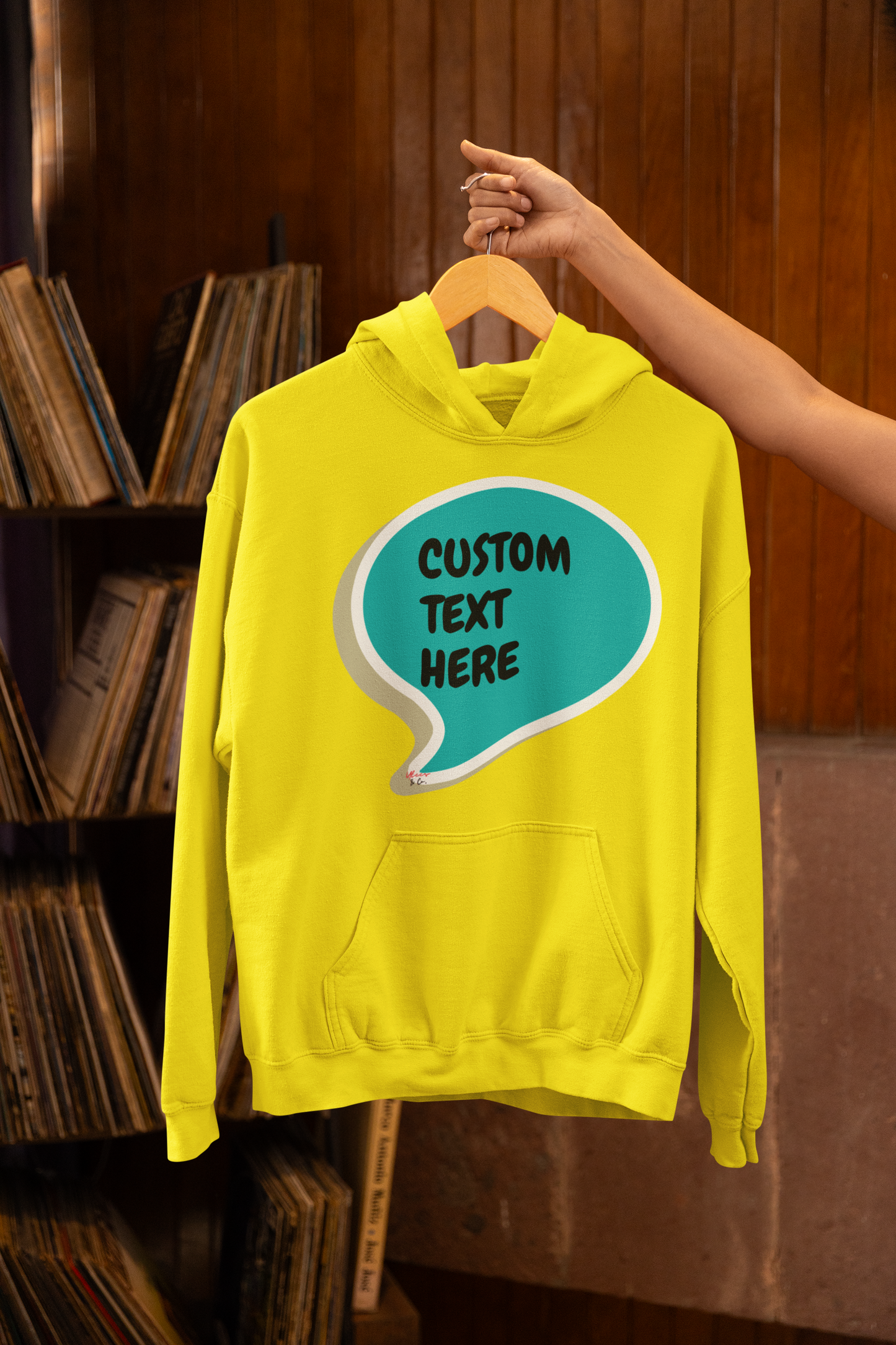 PERSONALIZED CUSTOM SPEECH BUBBLE CREATE A PERSONALIZED UNISEX PULLOVER HOODIE MAKES A GREAT GIFT FOR MEN OR WOMEN CUSTOMIZE A NAME OR FUNNY OR SARCASTIC SAYINGS FOR THE HOODIE