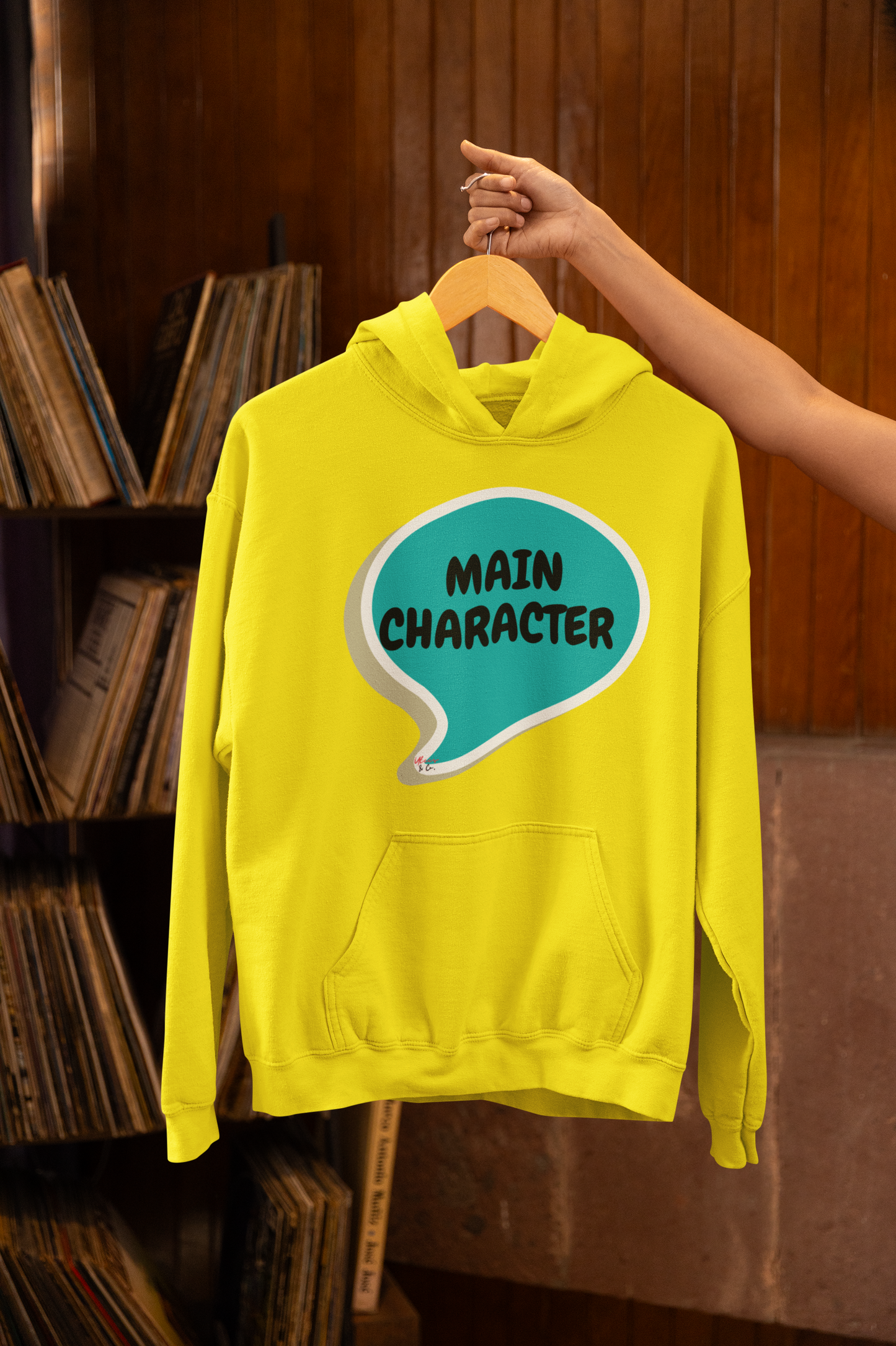 MAIN CHARACTER IN SPEECH BUBBLE UNISEX PULLOVER HOODIE FUNNY SAYINGS HOODIE FOR WOMEN SARCASTIC SAYINGS HOODIE FOR MEN