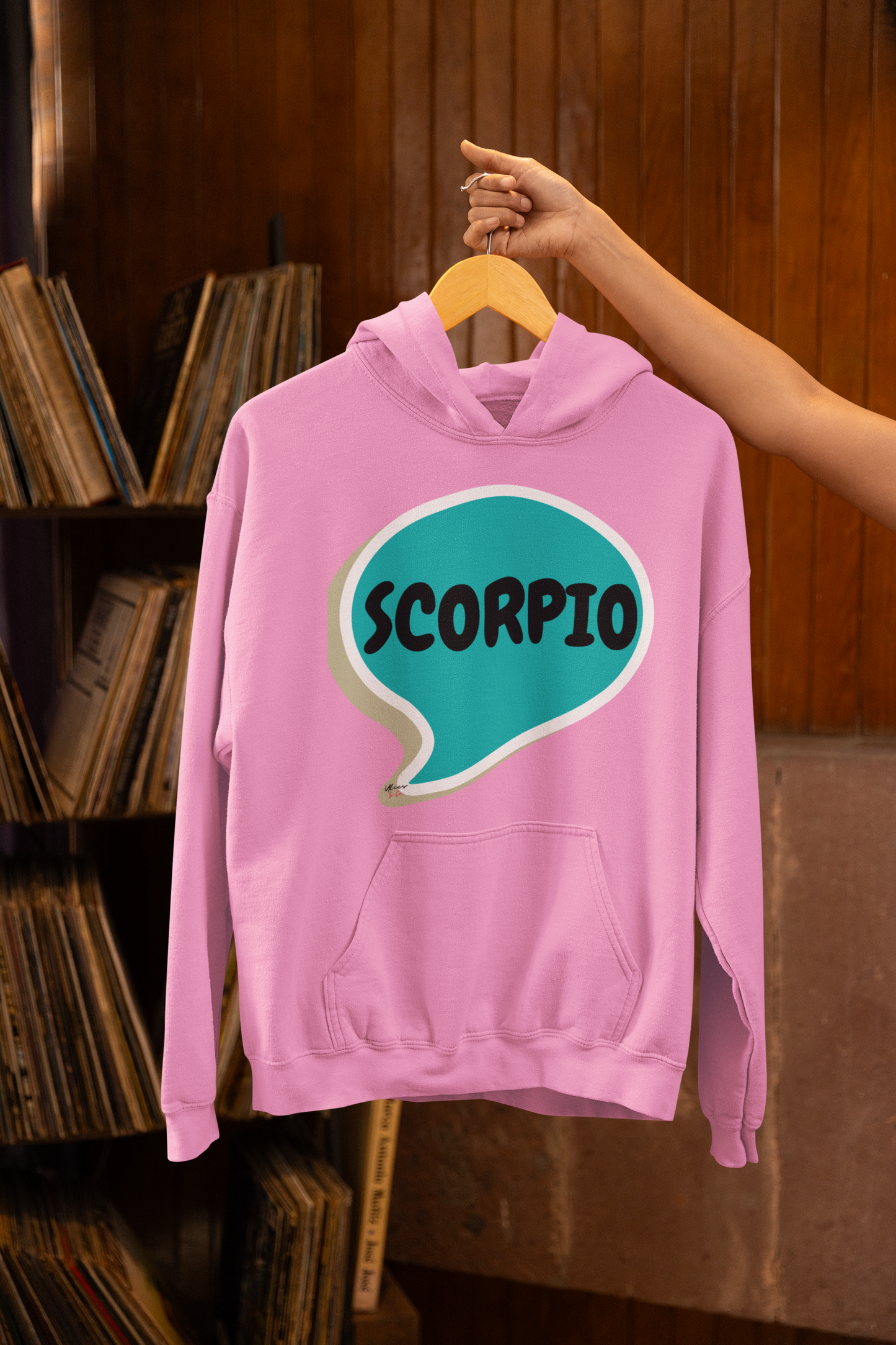 SCORPIO ZODIAC SIGN HOODIE IN SPEECH BUBBLE SCORPIO HOROSCOPE BIRTHDAY SIGN GIFT FOR BIRTHDAY SCORPIO SEASON SCORPIO ASTROLOGY SIGN HOODIE