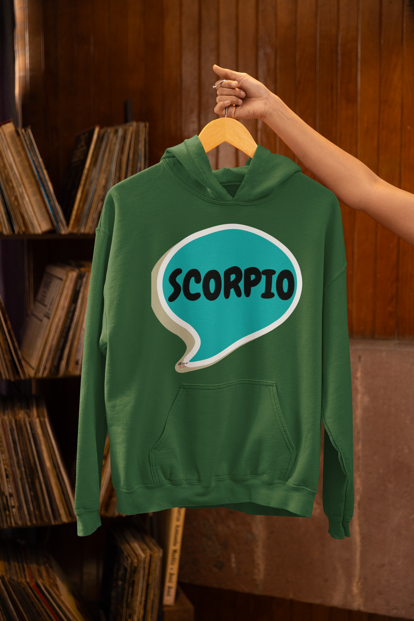 SCORPIO ZODIAC SIGN HOODIE IN SPEECH BUBBLE SCORPIO HOROSCOPE BIRTHDAY SIGN GIFT FOR BIRTHDAY SCORPIO SEASON SCORPIO ASTROLOGY SIGN HOODIE