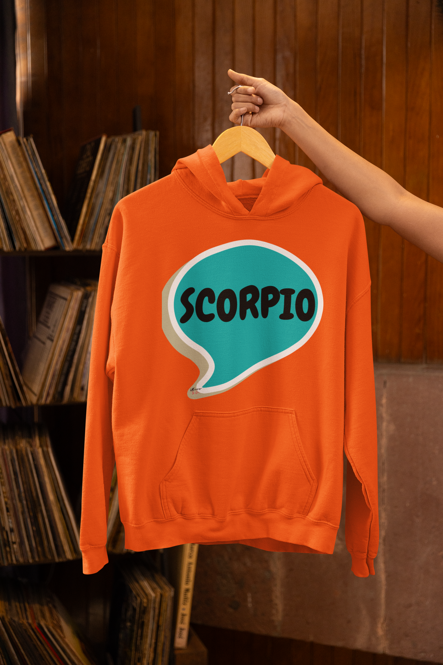 SCORPIO ZODIAC SIGN HOODIE IN SPEECH BUBBLE SCORPIO HOROSCOPE BIRTHDAY SIGN GIFT FOR BIRTHDAY SCORPIO SEASON SCORPIO ASTROLOGY SIGN HOODIE