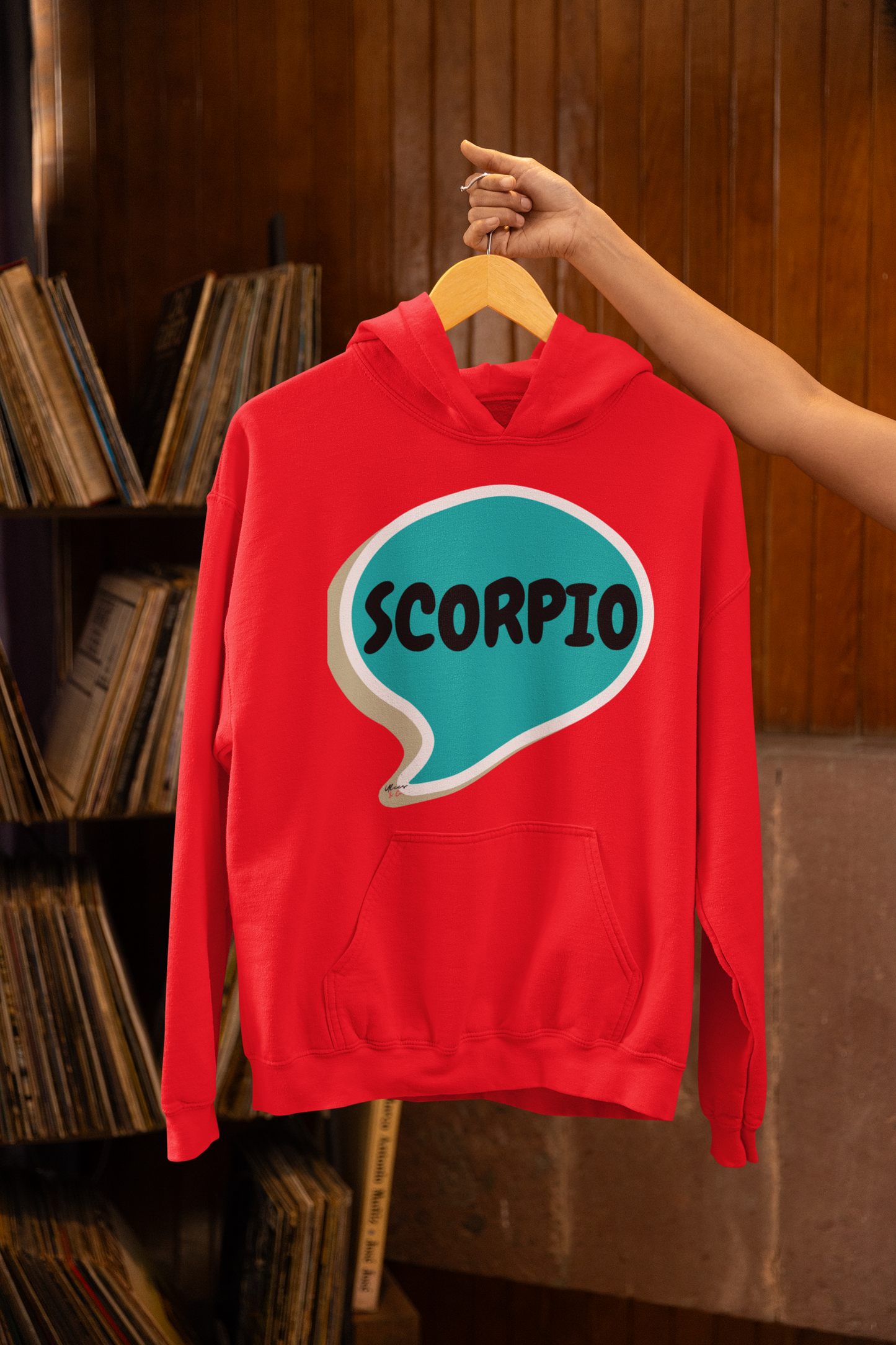 SCORPIO ZODIAC SIGN HOODIE IN SPEECH BUBBLE SCORPIO HOROSCOPE BIRTHDAY SIGN GIFT FOR BIRTHDAY SCORPIO SEASON SCORPIO ASTROLOGY SIGN HOODIE