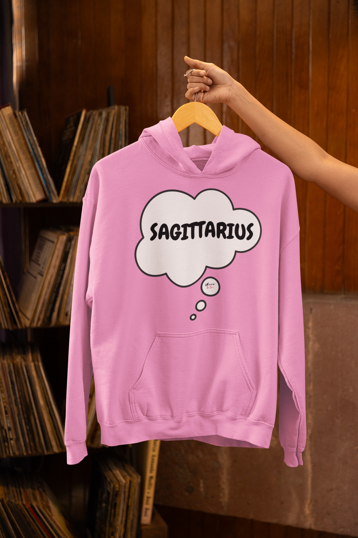 SAGITTARIUS ZODIAC SIGN HOODIE IN THOUGHT BUBBLE SAGITTARIUS HOROSCOPE BIRTHDAY SIGN GIFT FOR BIRTHDAY SAGITTARIUS SEASON SAGITTARIUS ASTROLOGY SIGN HOODIE